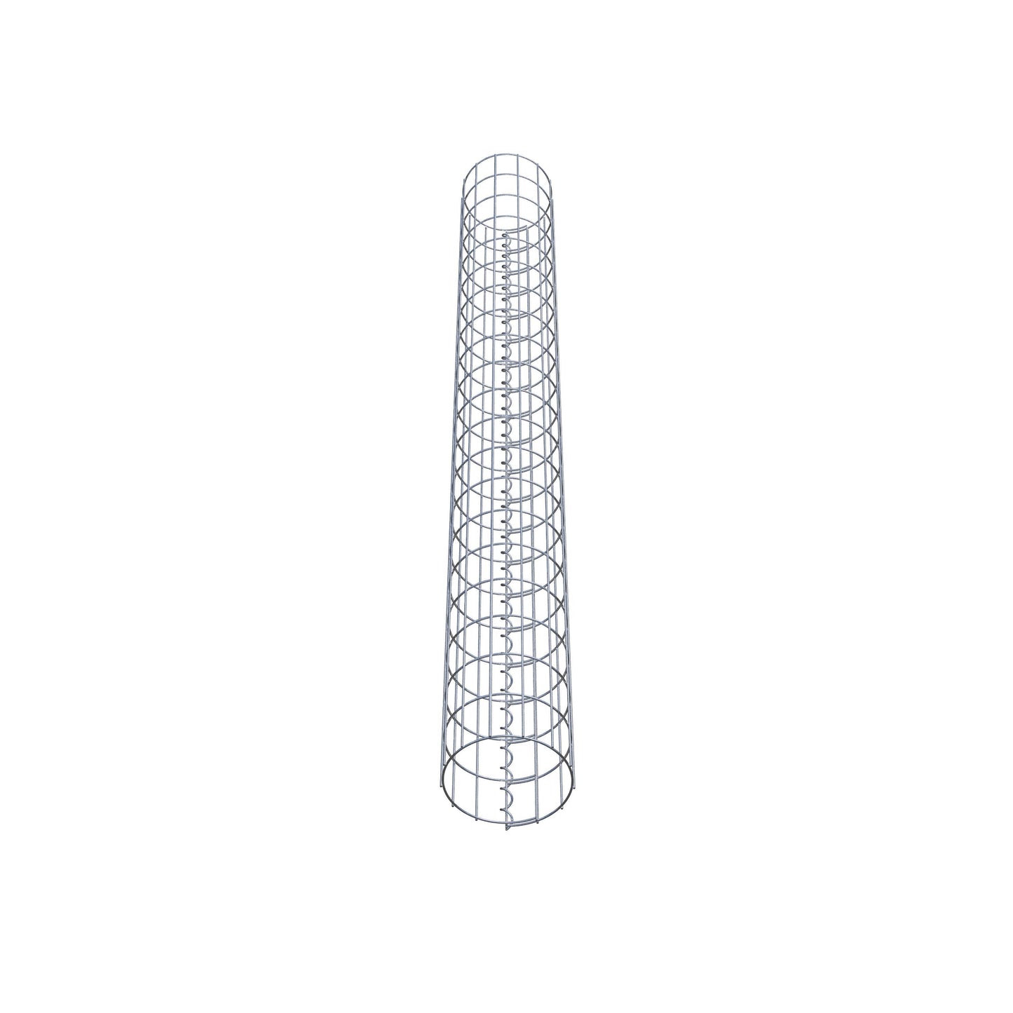 Colonne de gabion ronde galvanisée à chaud, 22 cm de diamètre, 200 cm de hauteur, MW 5 cm x 10 cm