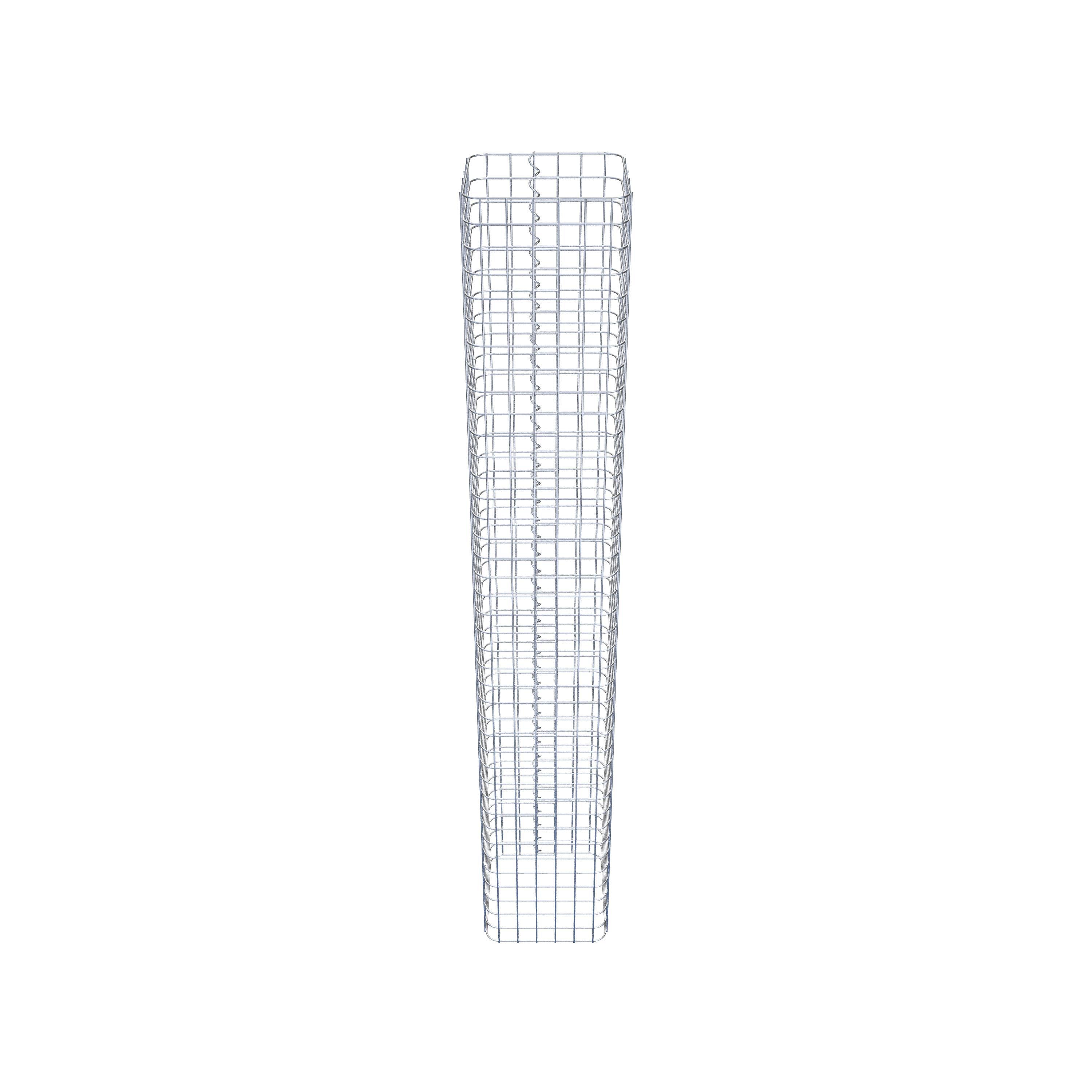 Colonne de gabion carrée galvanisée à chaud, 32 cm x 32 cm, 200 cm de hauteur, MW 5 cm x 5 cm