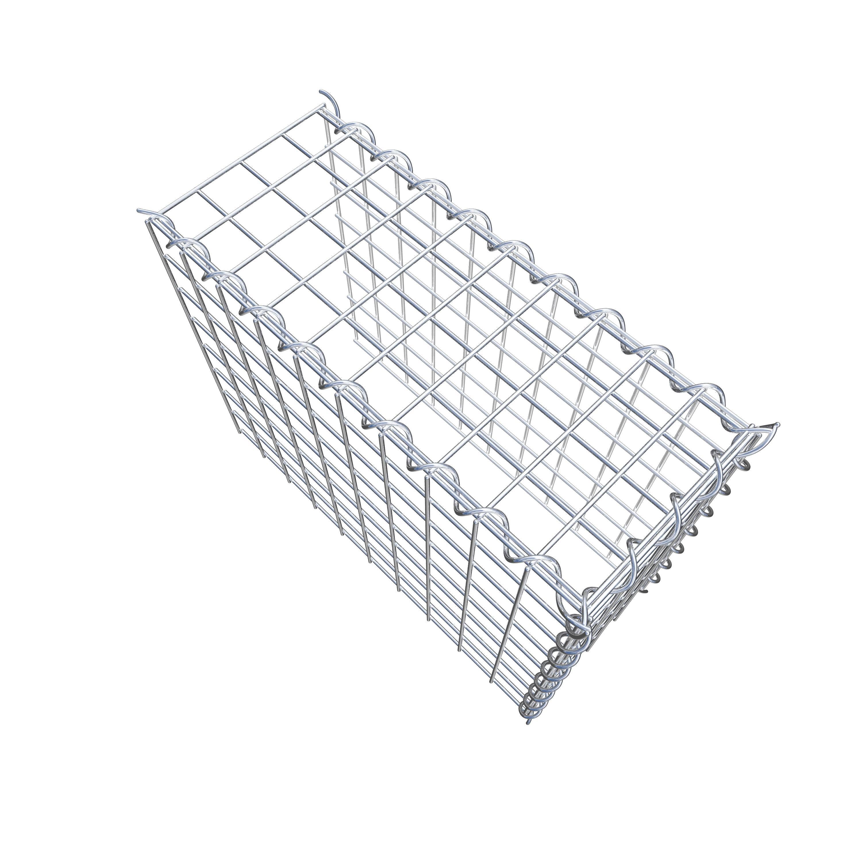 Gabion rapporté type 4 50 cm x 40 cm x 20 cm (L x H x P), mailles 5 cm x 5 cm, spirale