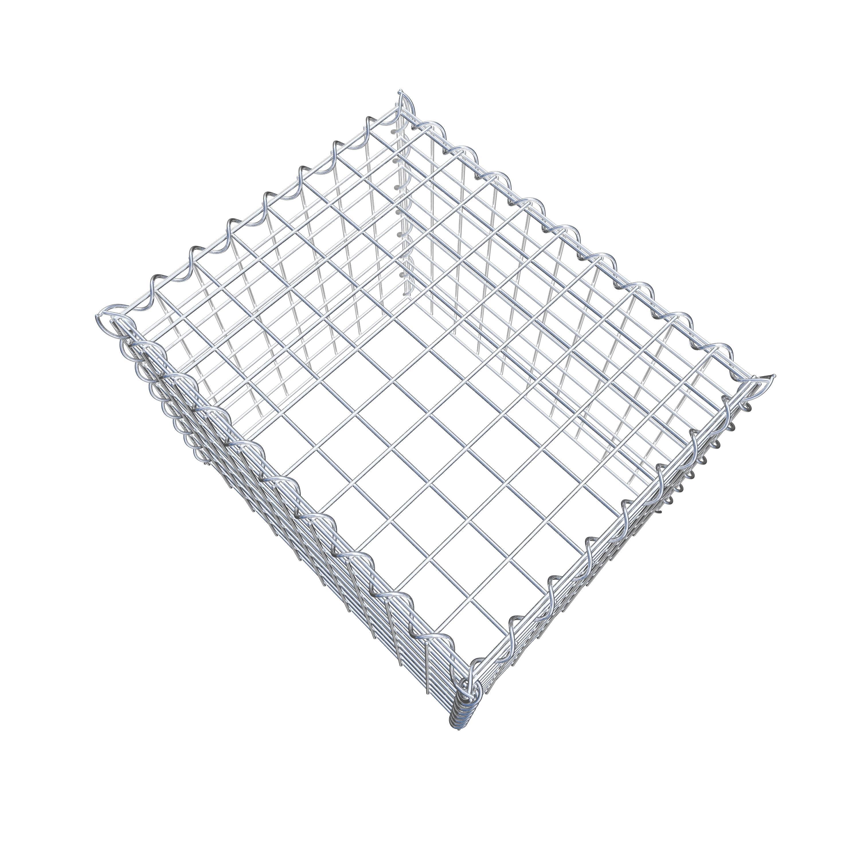 Gabion rapporté type 3 50 cm x 40 cm x 40 cm (L x H x P), mailles 5 cm x 5 cm, spirale