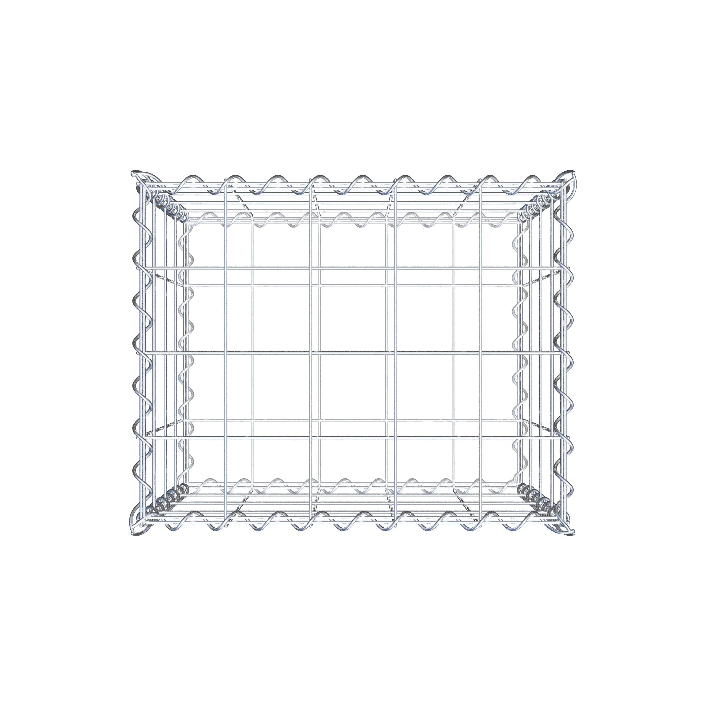 Gabião 50 cm x 40 cm x 40 cm (C x A x P), malhagem 10 cm x 10 cm, espiral