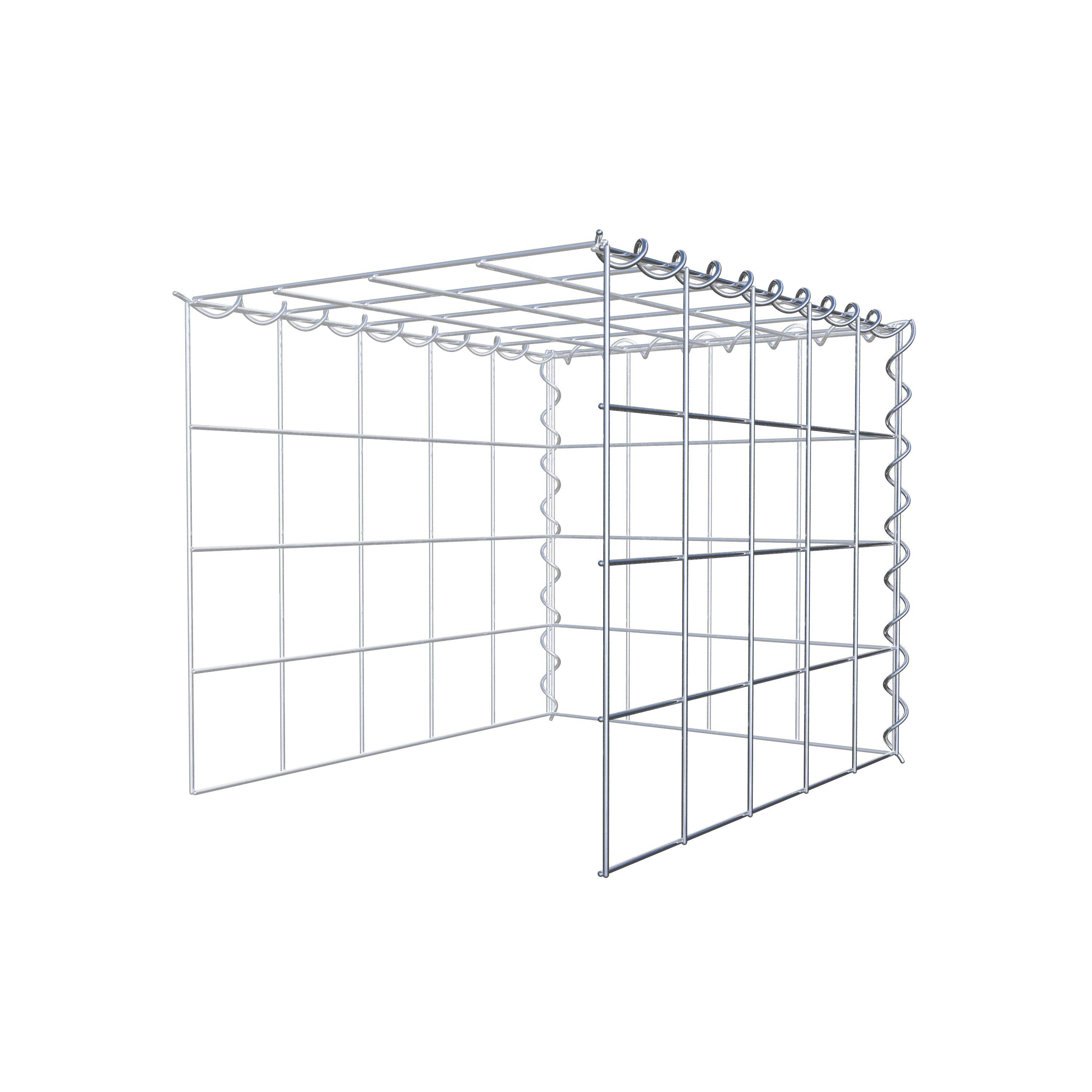 Gabion rapporté type 4 50 cm x 40 cm x 40 cm (L x H x P), mailles 10 cm x 10 cm, spirale