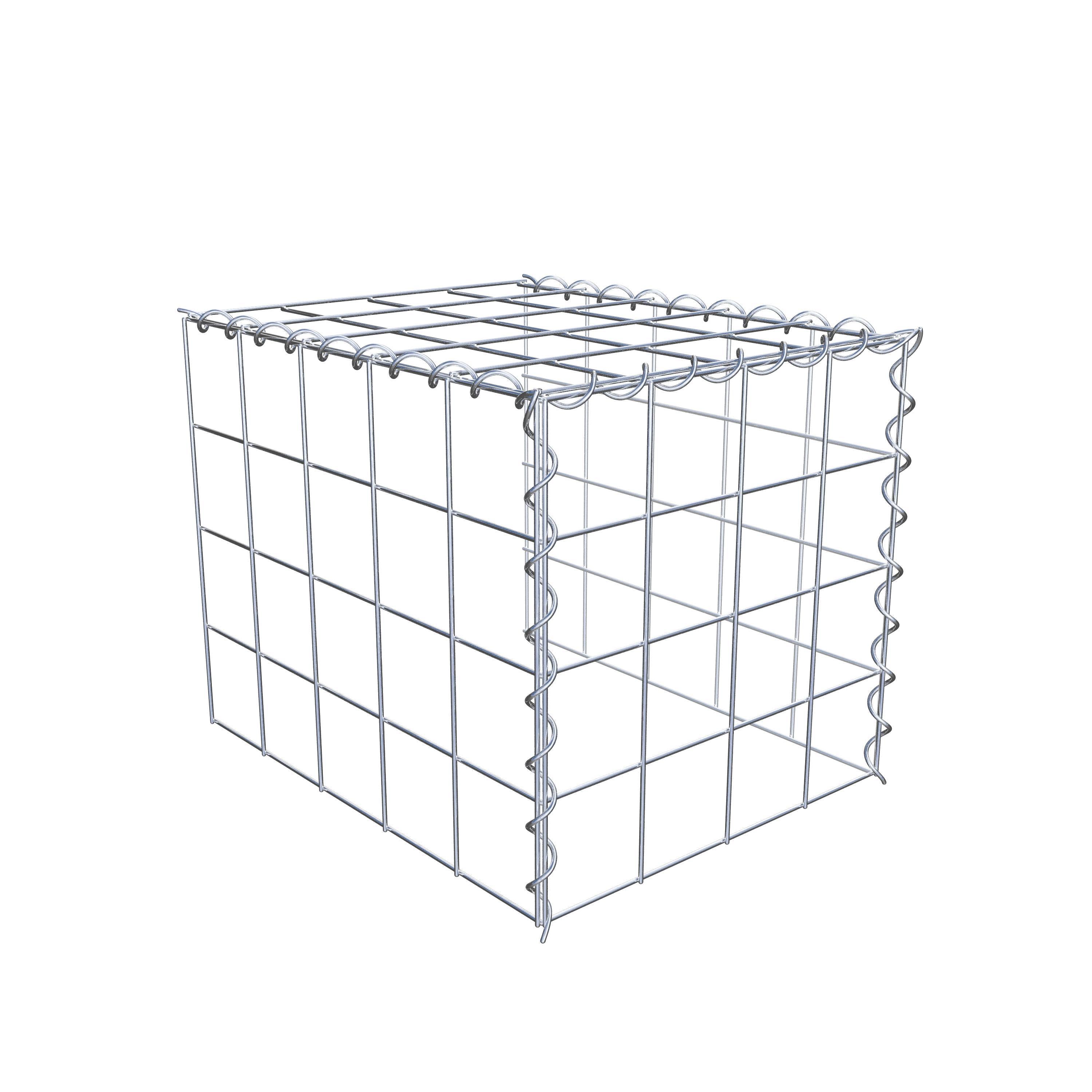 Gabion rapporté type 4 50 cm x 40 cm x 40 cm (L x H x P), mailles 10 cm x 10 cm, spirale