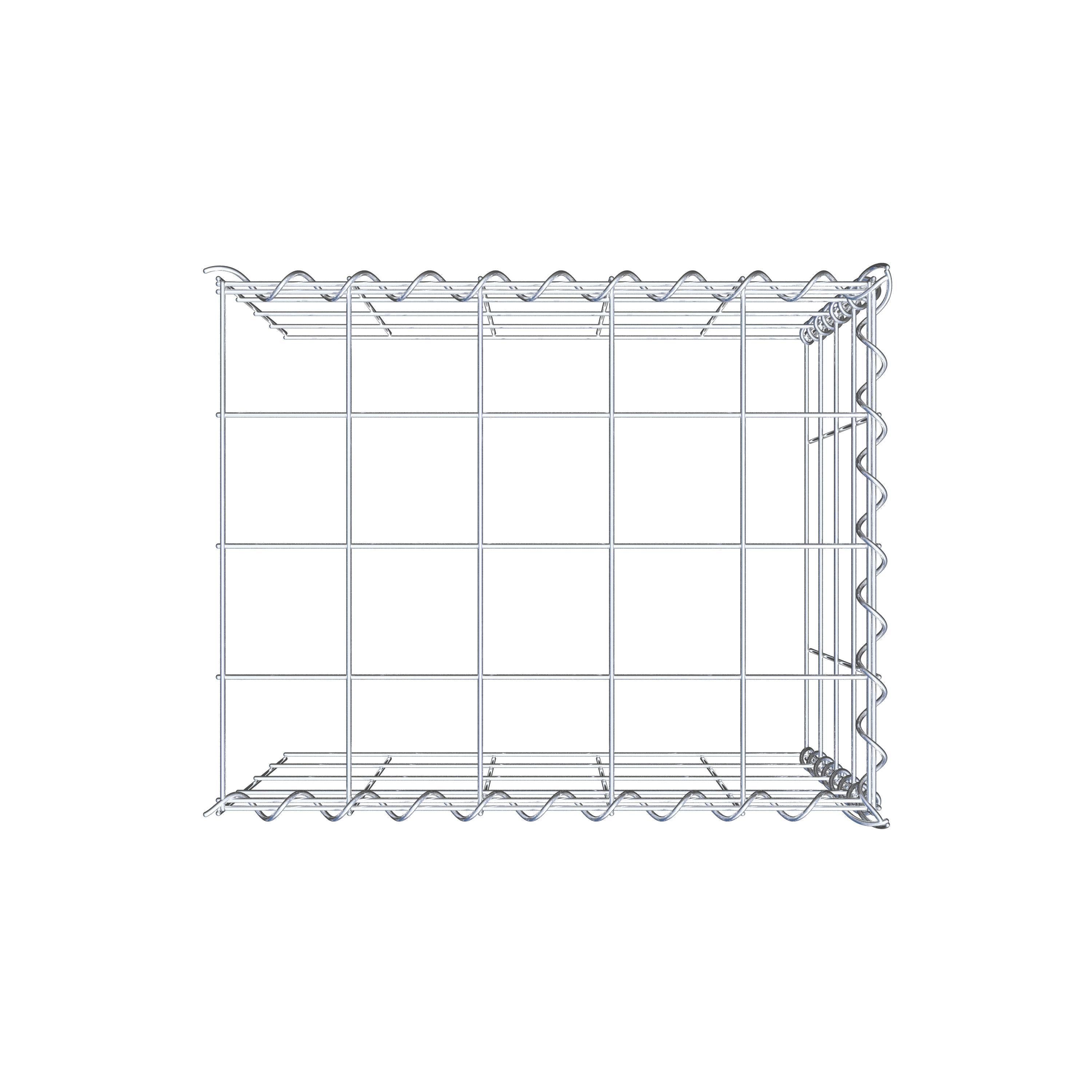 Gabion rapporté type 4 50 cm x 40 cm x 40 cm (L x H x P), mailles 10 cm x 10 cm, spirale