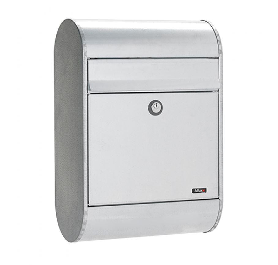 Caixa de correio Allux 5000 32 cm x 46 cm x 16 cm galvanizada, incluindo material de montagem