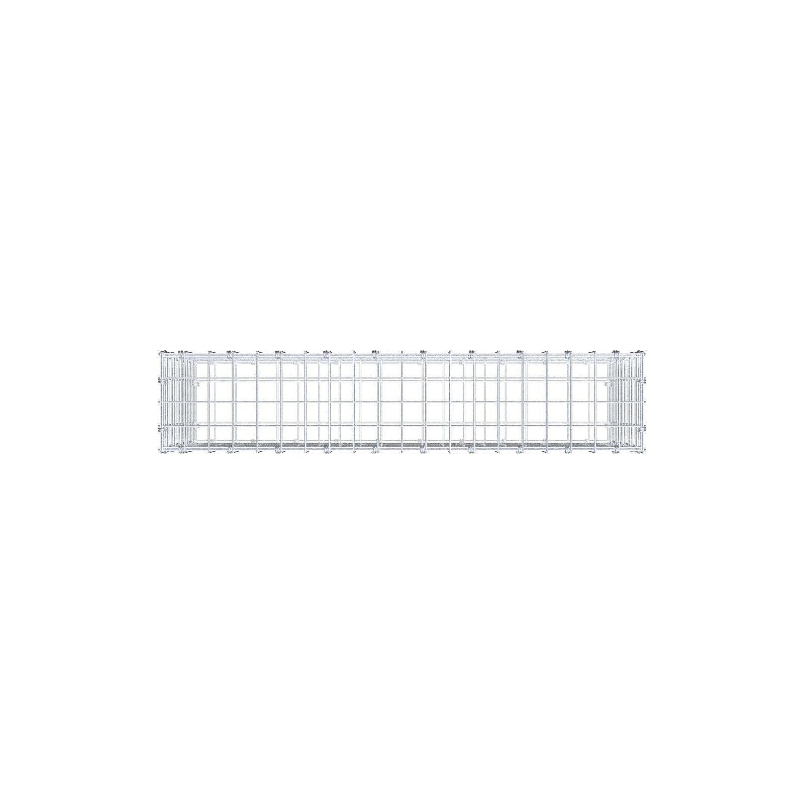 Gabion 100 cm x 50 cm x 20 cm (L x H x D), maskstorlek 5 x 5 cm, spiralring
