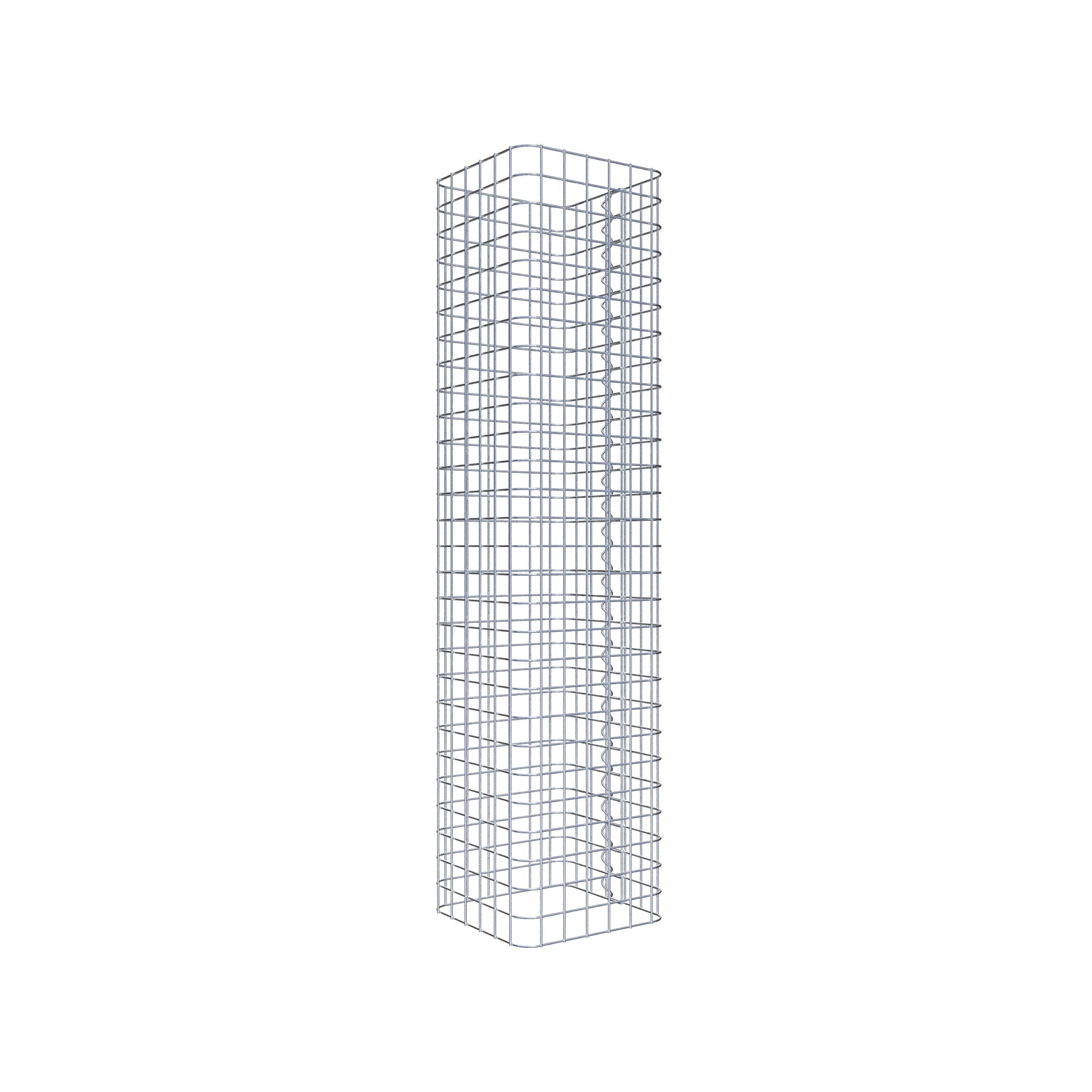 Coluna de gabião 32 x 32 cm MW 5 x 5 cm quadrado