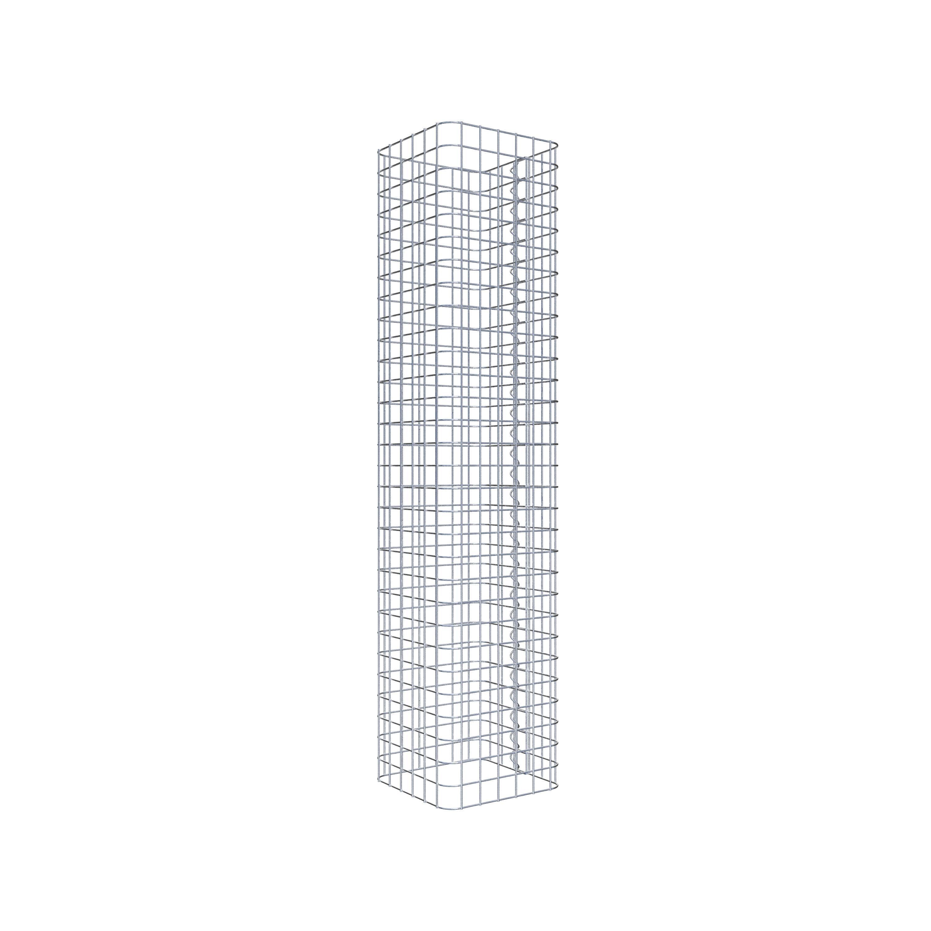 Coluna de gabião 32 x 32 cm MW 5 x 5 cm quadrado