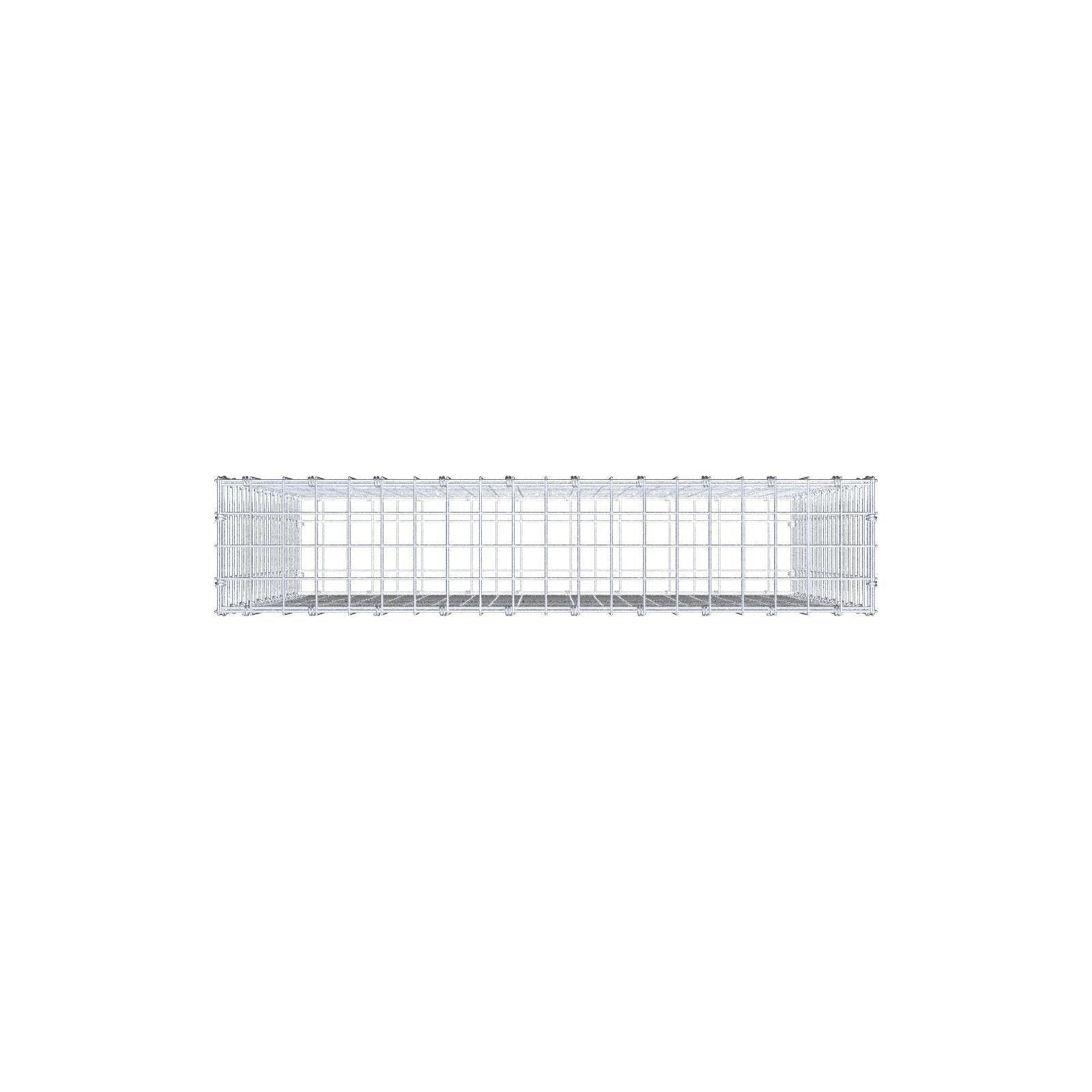 Gabione 100 cm x 100 cm x 20 cm (L x H x T), Maschenweite 5 x 5 cm, Spiralring