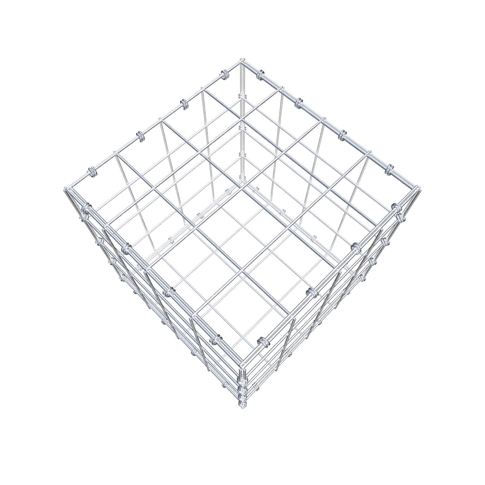 Gabione 40 cm x 40 cm x 40 cm (L x H x T), Maschenweite 10 x 10 cm, Spiralring