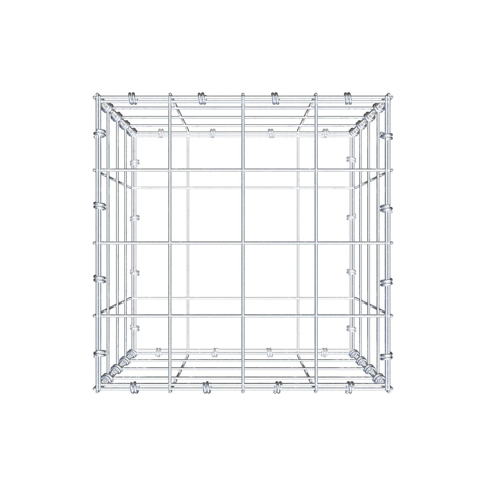 Gabione 40 cm x 40 cm x 40 cm (L x H x T), Maschenweite 10 x 10 cm, Spiralring