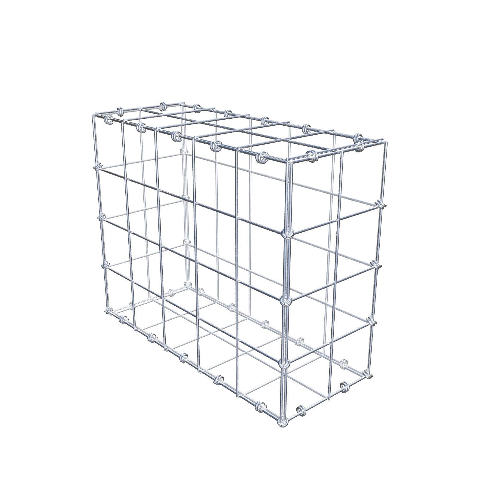 Gabion 50 cm x 40 cm x 20 cm (L x H x D), mesh size 10 x 10 cm, spiral ring