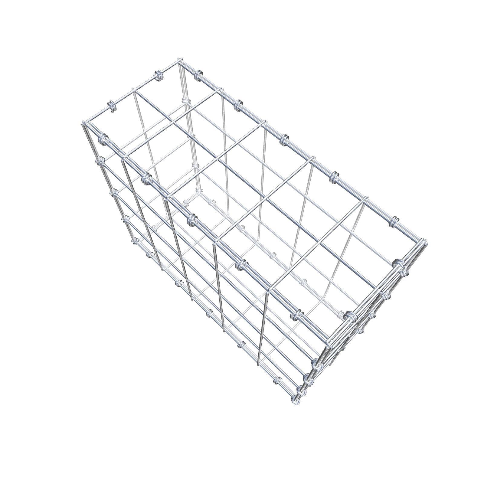 Gabion 50 cm x 40 cm x 20 cm (L x H x D), mesh size 10 x 10 cm, spiral ring