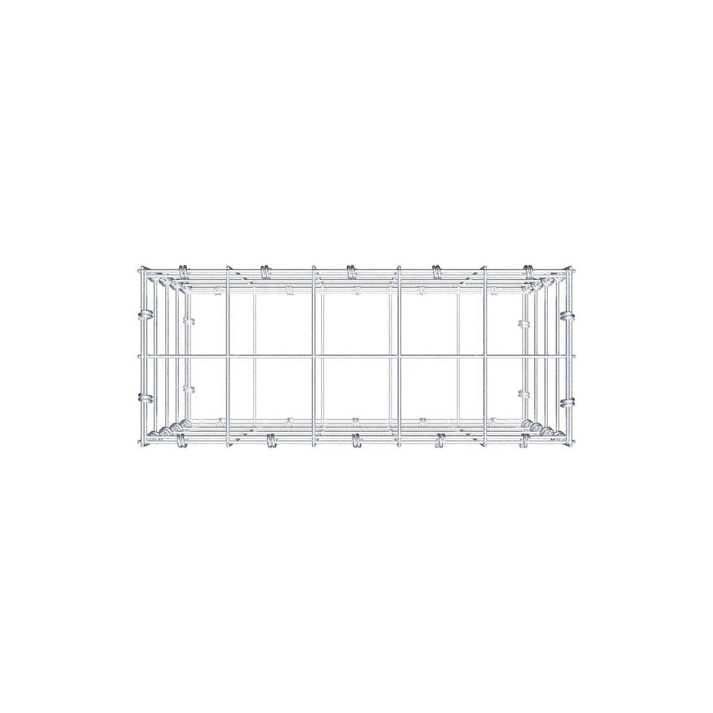 Gabion 50 cm x 40 cm x 20 cm (L x H x P), mailles 10 x 10 cm, anneau en spirale