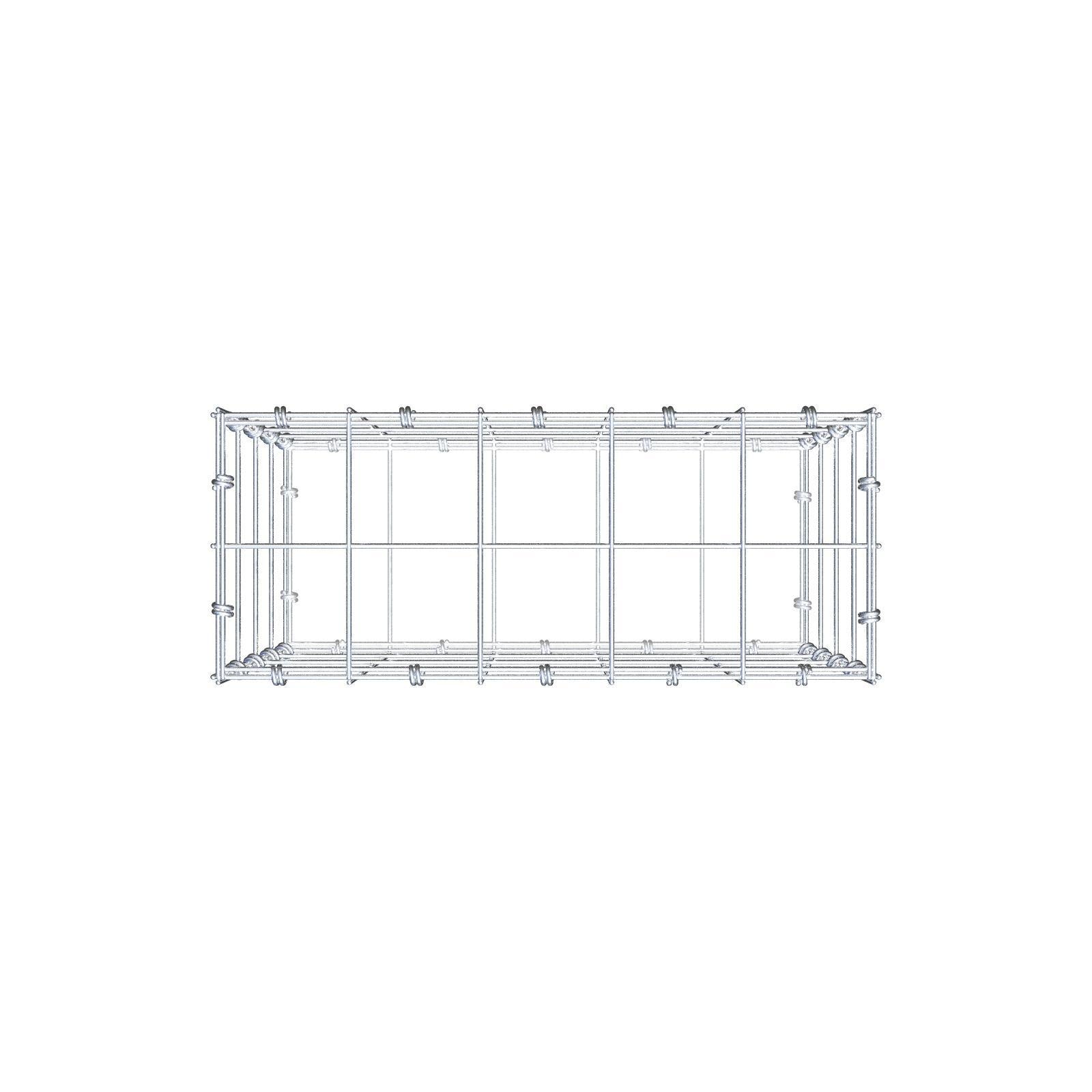 Gabion 50 cm x 40 cm x 20 cm (L x H x D), mesh size 10 x 10 cm, spiral ring