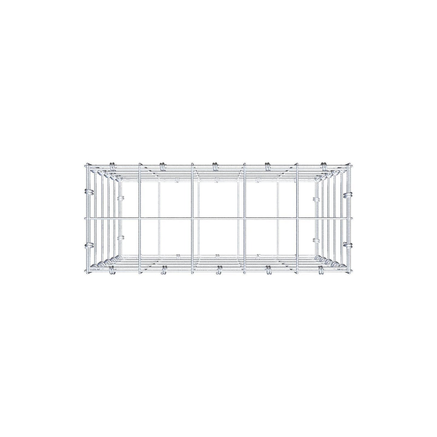 Schanskorf 50 cm x 50 cm x 20 cm (L x H x D), maaswijdte 10 x 10 cm, spiraalring