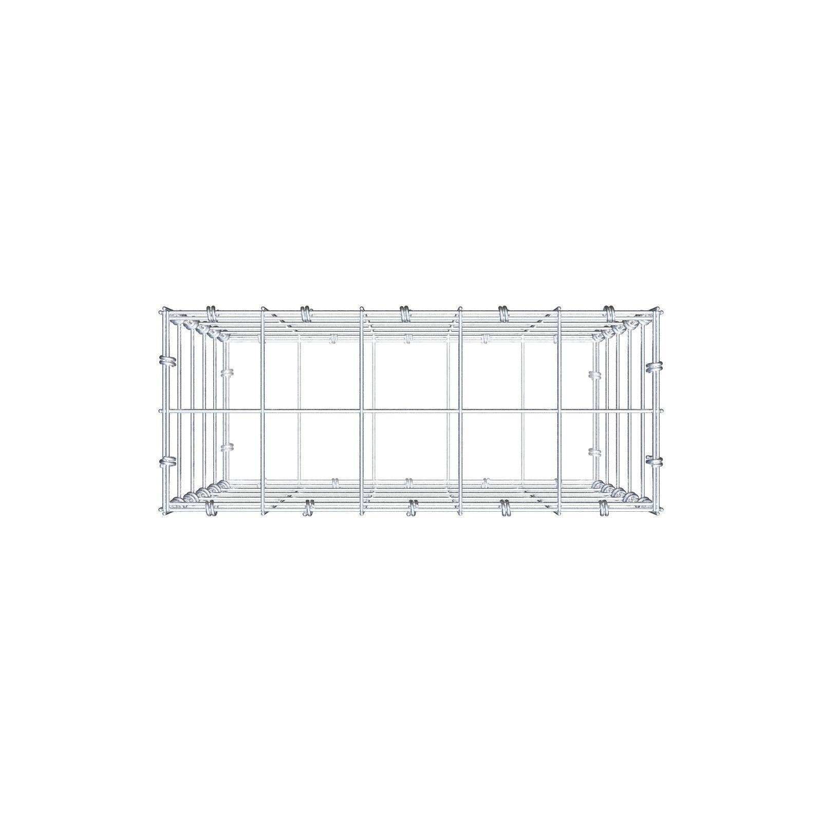 Gabion 50 cm x 50 cm x 20 cm (L x H x D), mesh size 10 x 10 cm, spiral ring