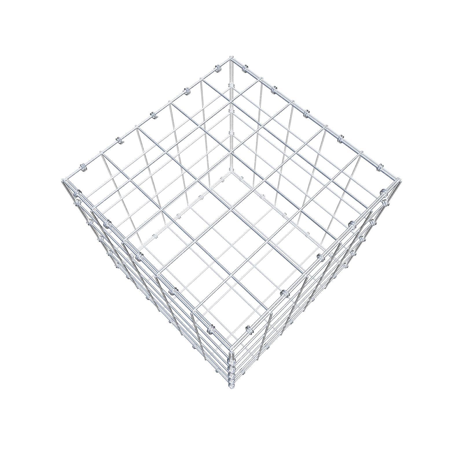 Gabion 50 cm x 50 cm x 50 cm (L x H x D), mesh size 10 x 10 cm, spiral ring