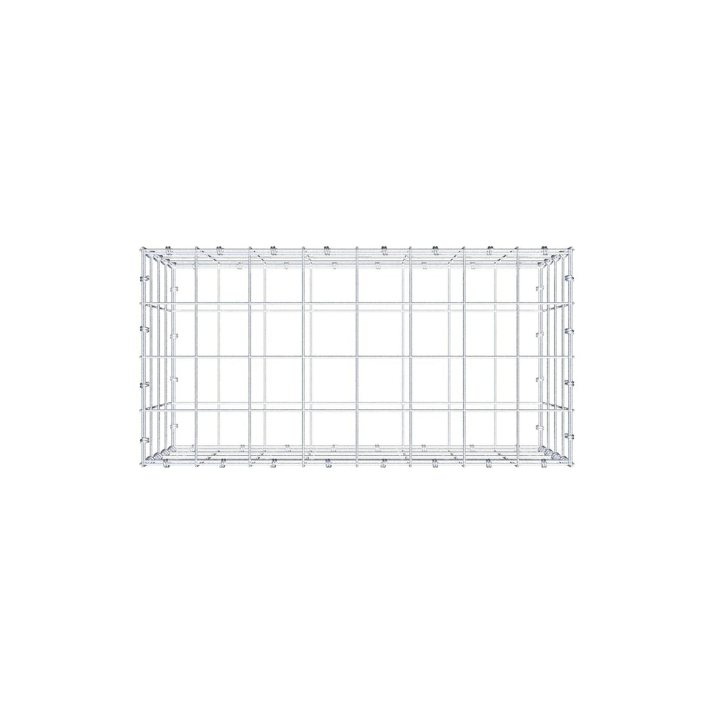 Gabion 80 cm x 40 cm x 40 cm (L x H x D), maskstorlek 10 x 10 cm, spiralring