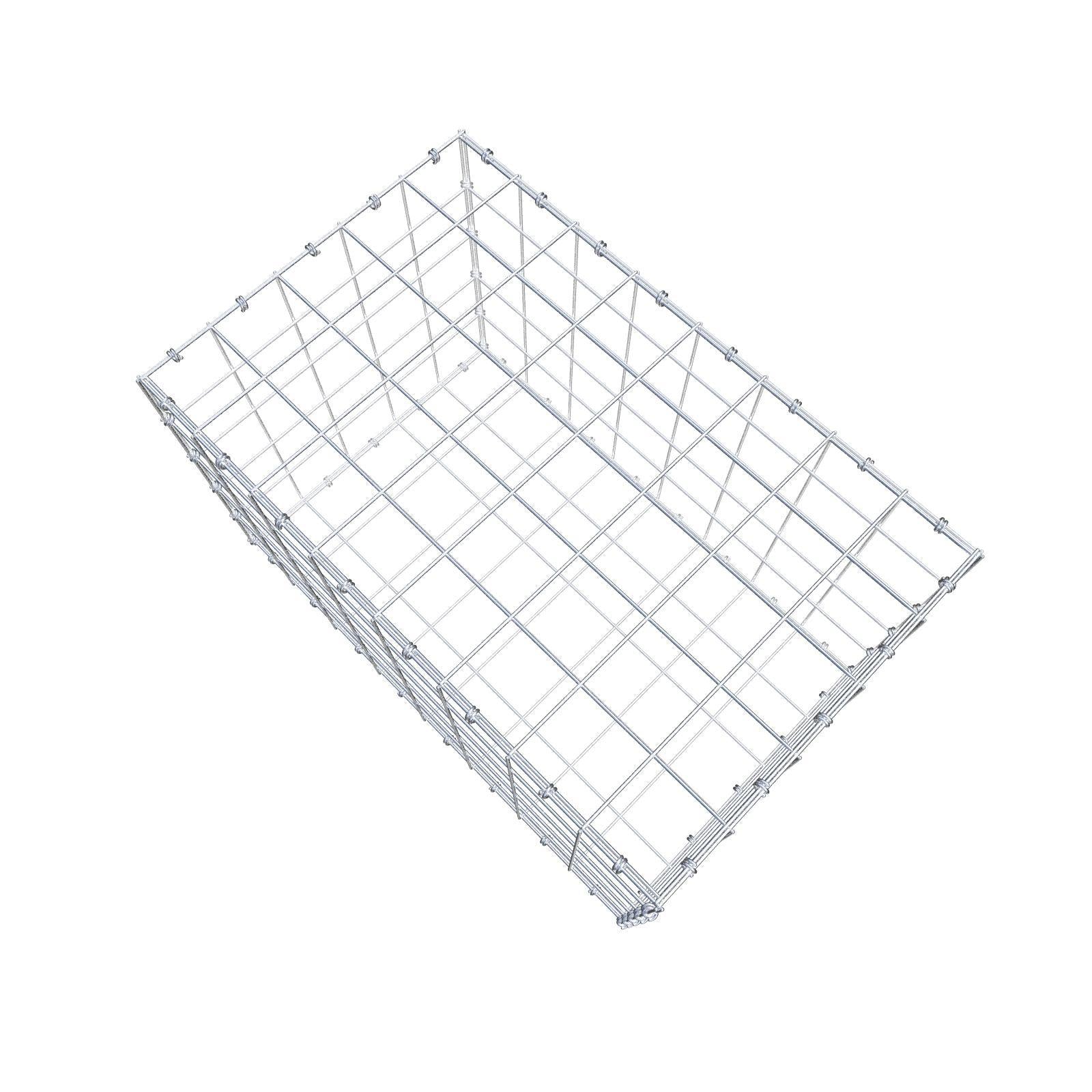 Gabion 80 cm x 50 cm x 50 cm (L x H x P), mailles 10 x 10 cm, anneau en spirale