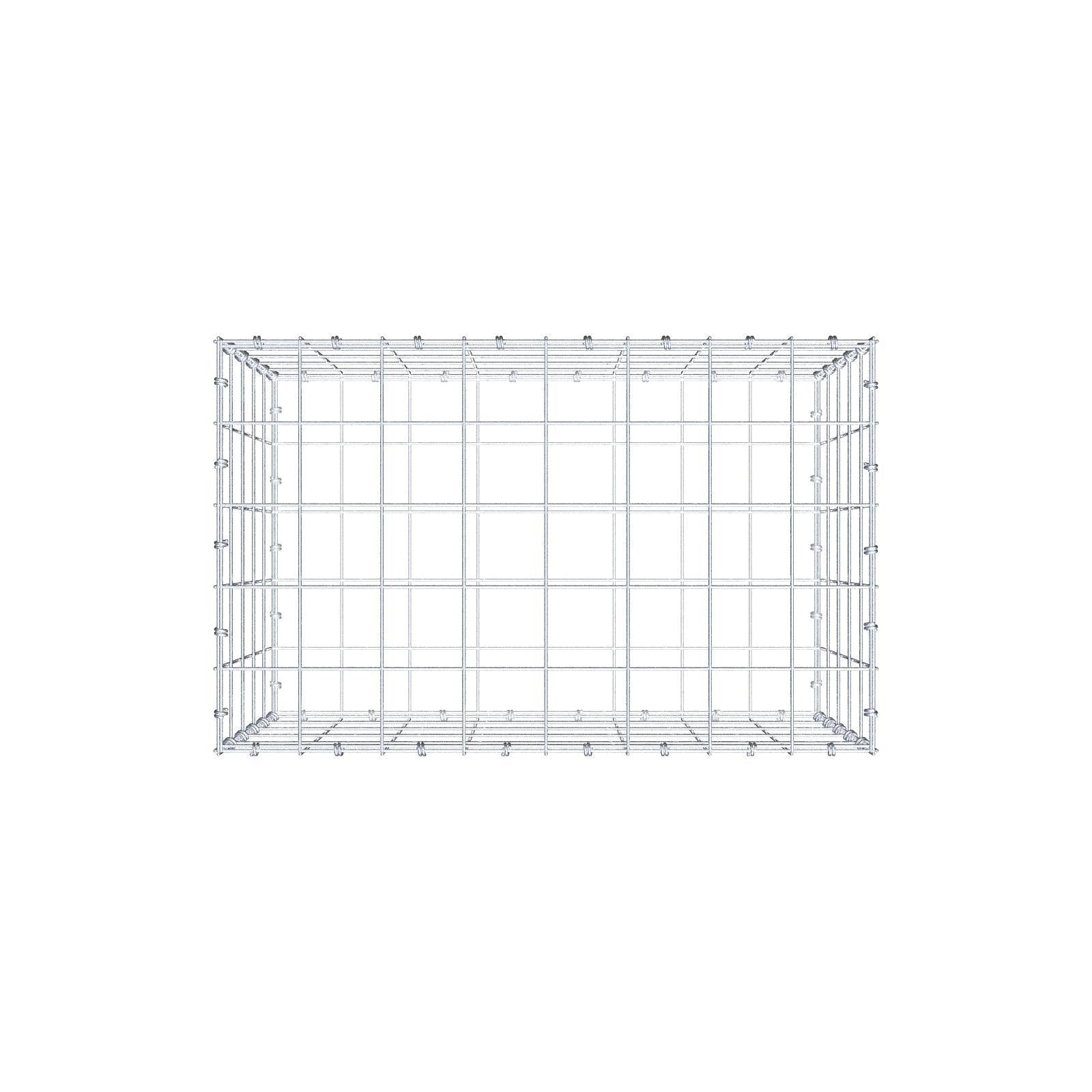 Gabion 80 cm x 50 cm x 50 cm (L x H x P), mailles 10 x 10 cm, anneau en spirale