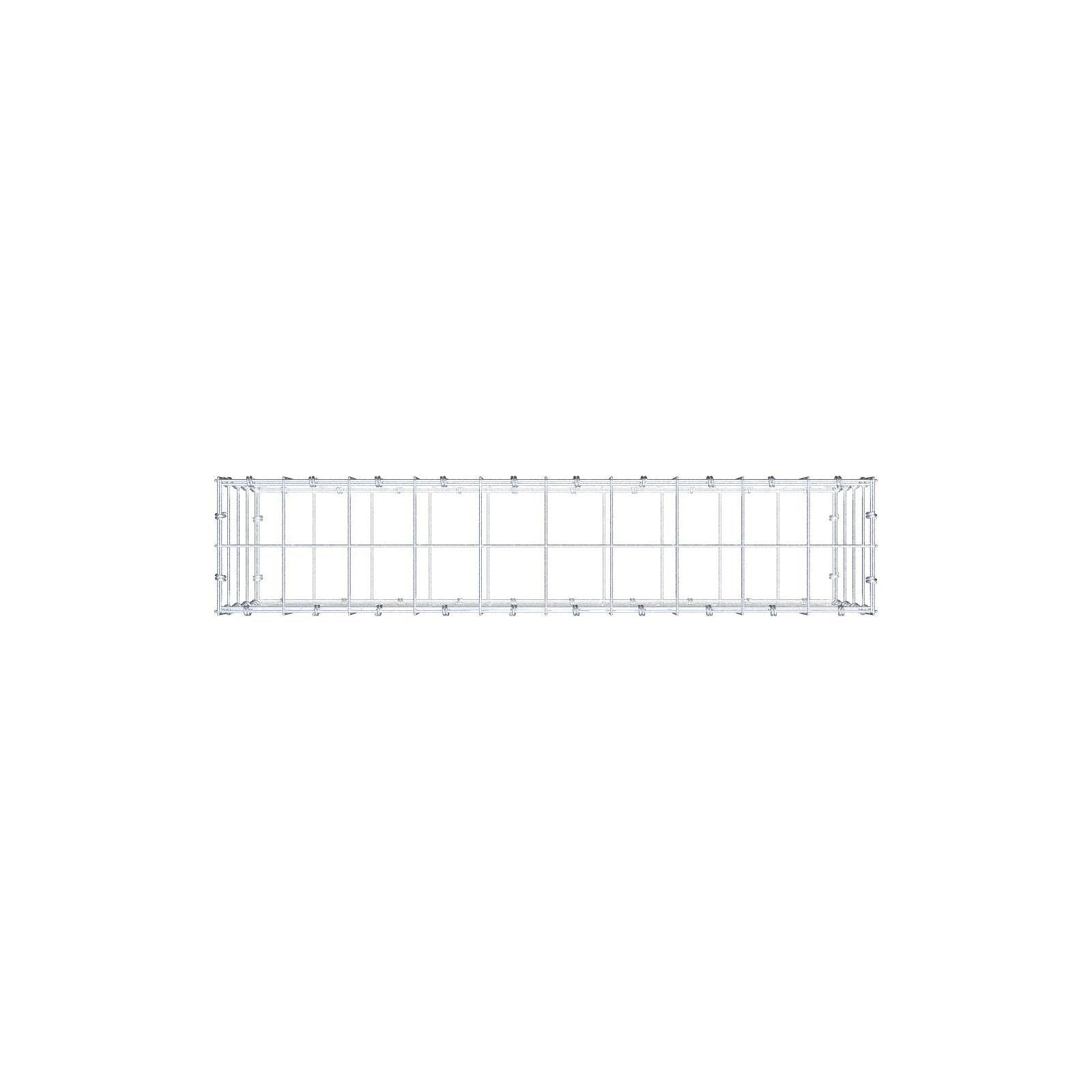 Gabion 100 cm x 40 cm x 20 cm (L x H x D), maskstorlek 10 x 10 cm, spiralring