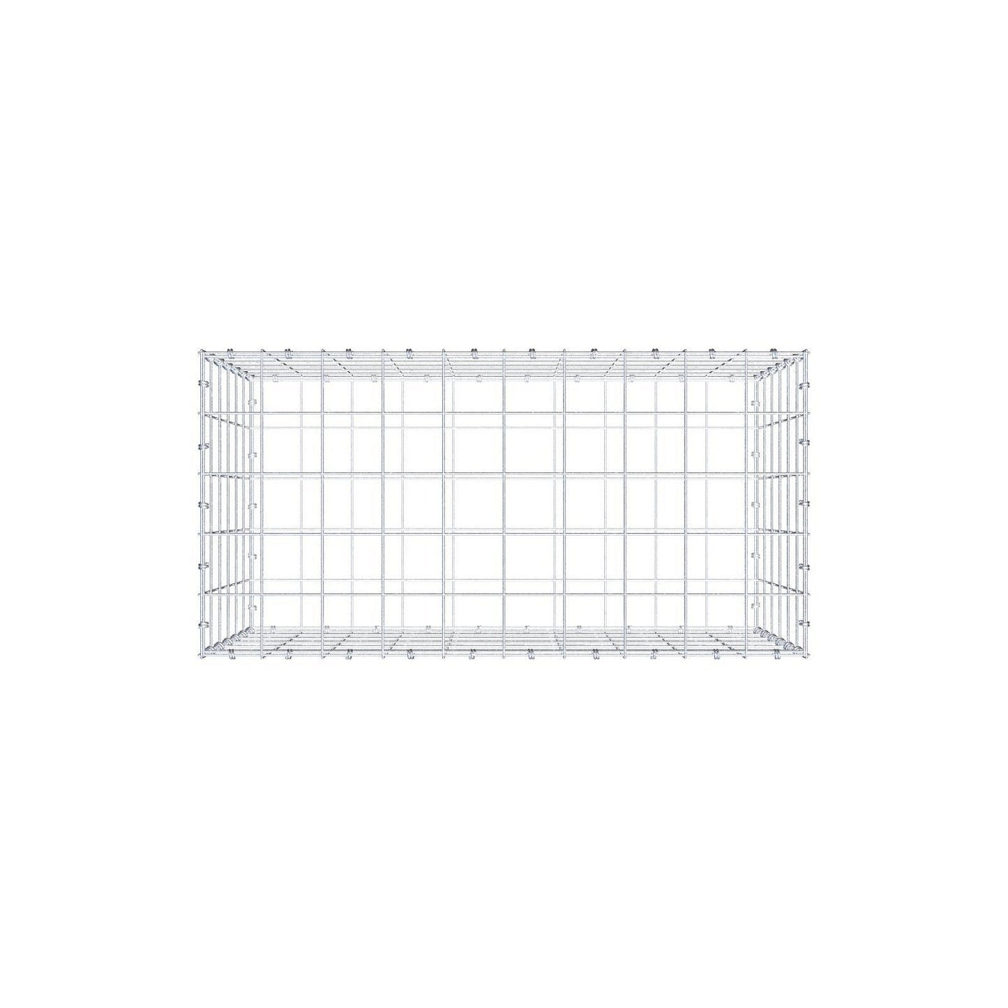 Gabion 100 cm x 60 cm x 50 cm (L x H x D), maskestørrelse 10 x 10 cm, spiralring