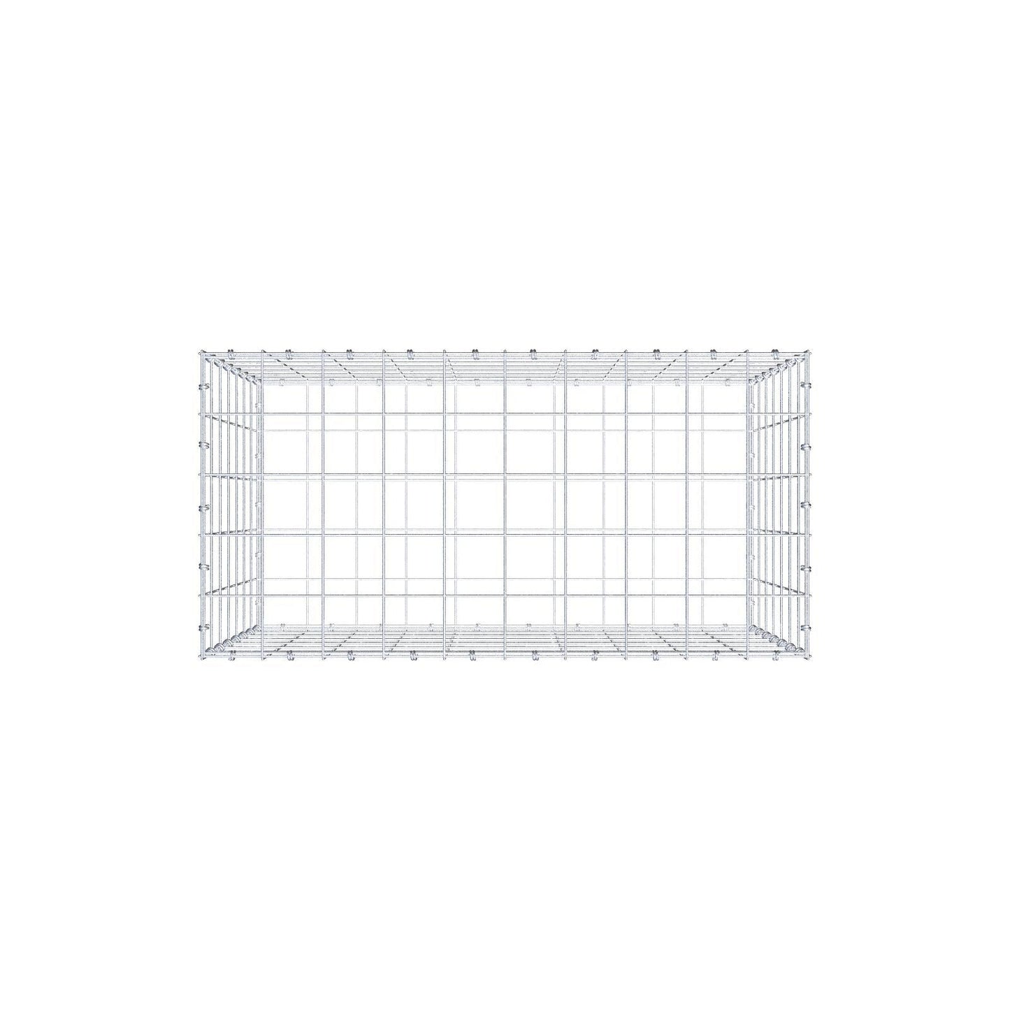 Gabione 100 cm x 70 cm x 50 cm (L x H x T), Maschenweite 10 x 10 cm, Spiralring