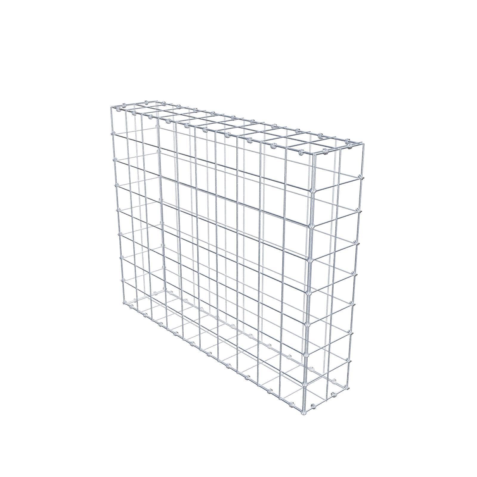 Gabbione 100 cm x 80 cm x 20 cm (L x H x P), maglia 10 x 10 cm, anello a spirale