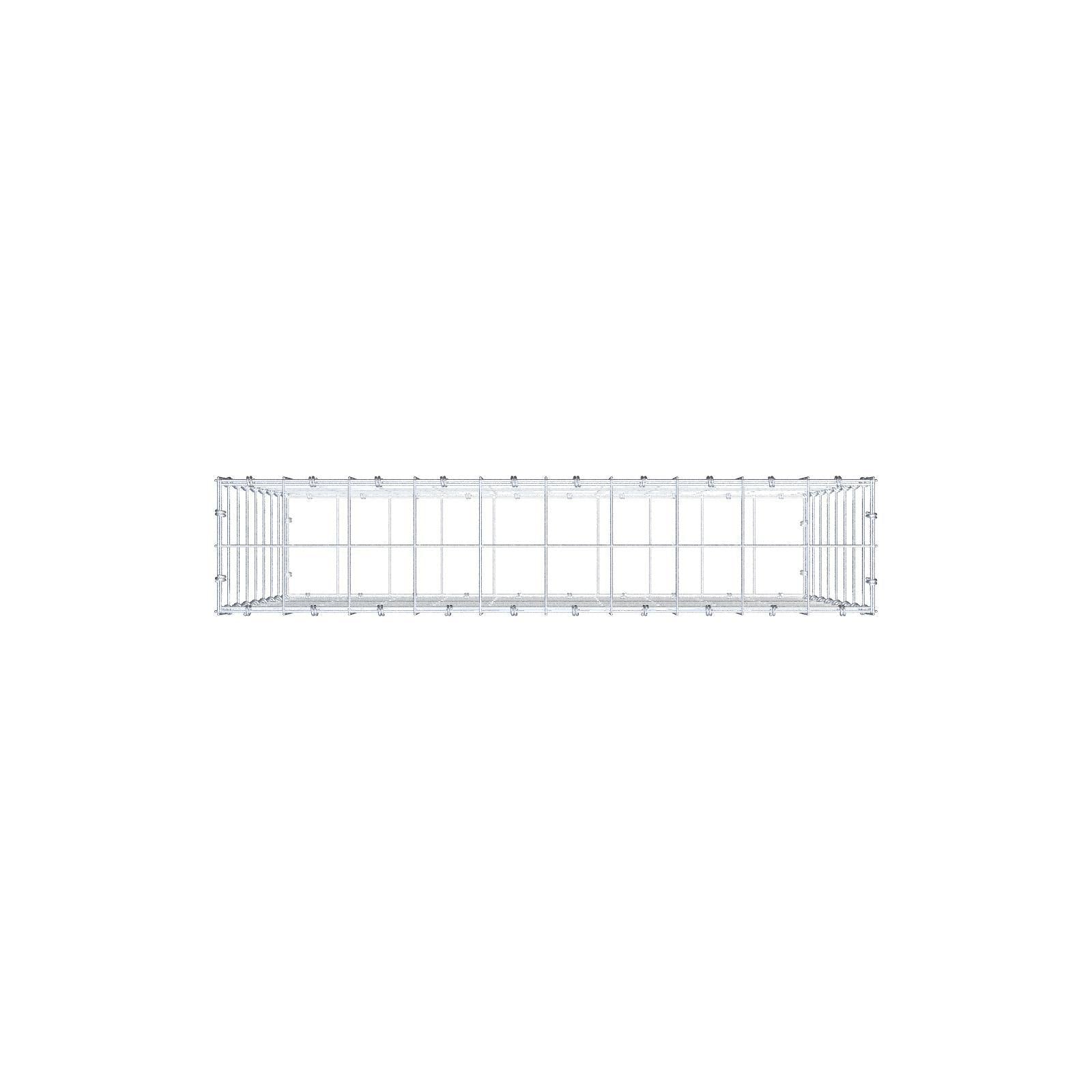 Gabbione 100 cm x 80 cm x 20 cm (L x H x P), maglia 10 x 10 cm, anello a spirale