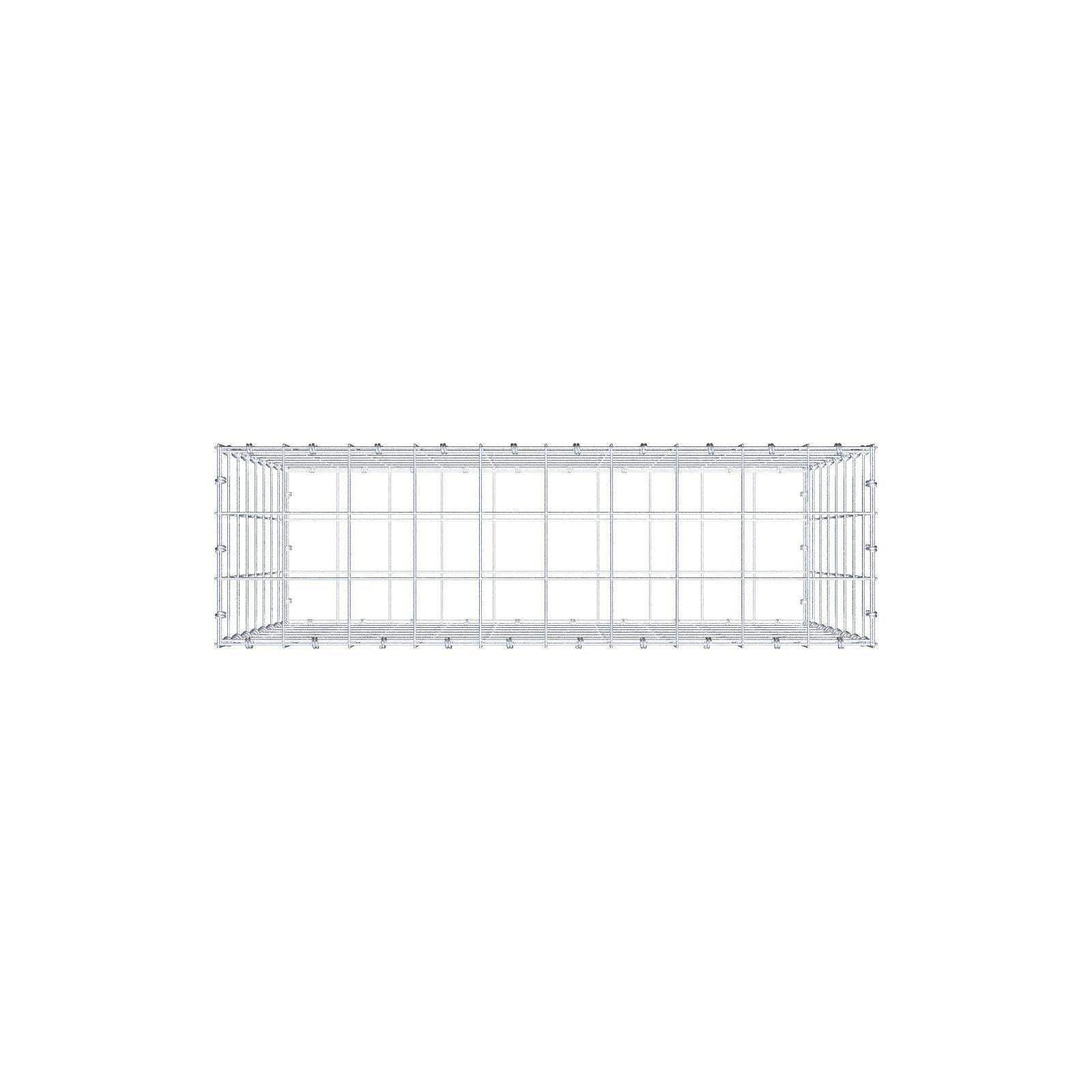 Gabion 100 cm x 80 cm x 30 cm (L x H x P), mailles 10 x 10 cm, anneau en spirale