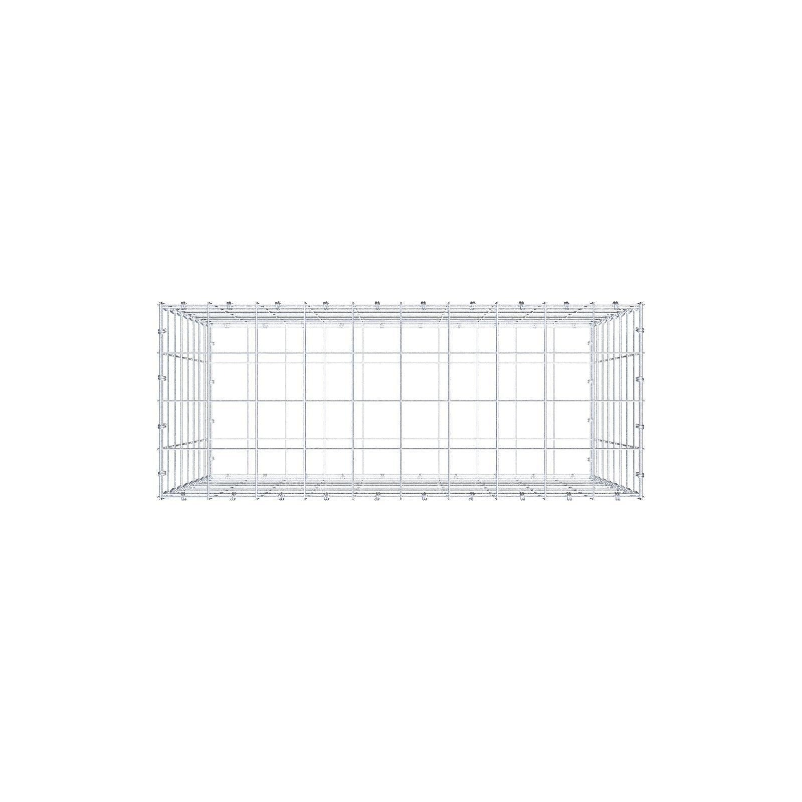 Gabione 100 cm x 80 cm x 40 cm (L x H x T), Maschenweite 10 x 10 cm, Spiralring
