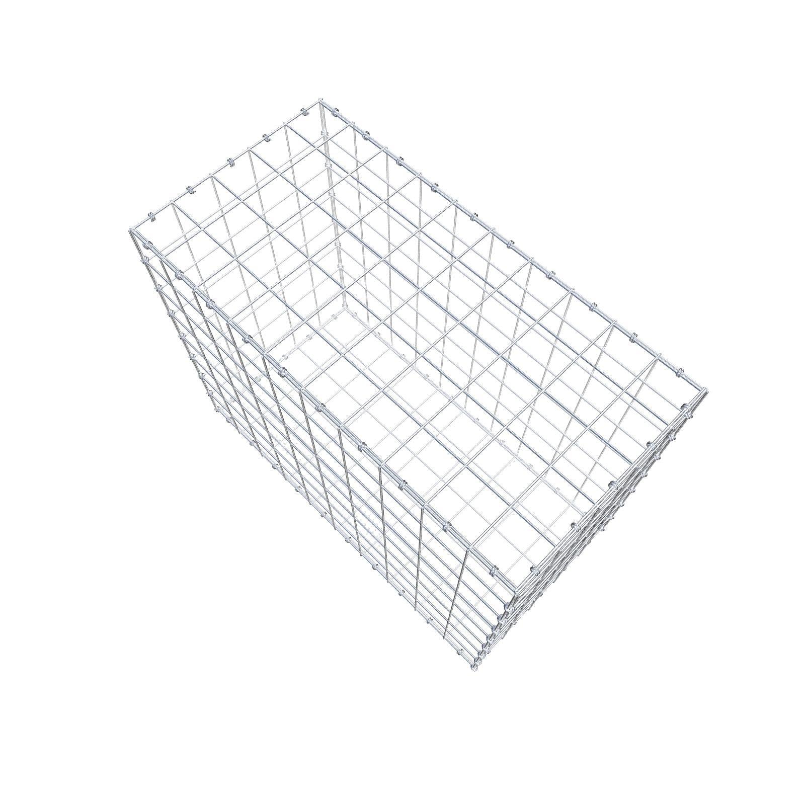 Gabion 100 cm x 80 cm x 50 cm (L x H x D), mesh size 10 x 10 cm, spiral ring