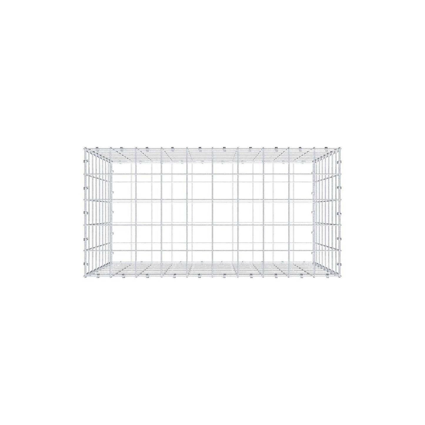 Gabion 100 cm x 80 cm x 50 cm (L x H x P), mailles 10 x 10 cm, anneau en spirale