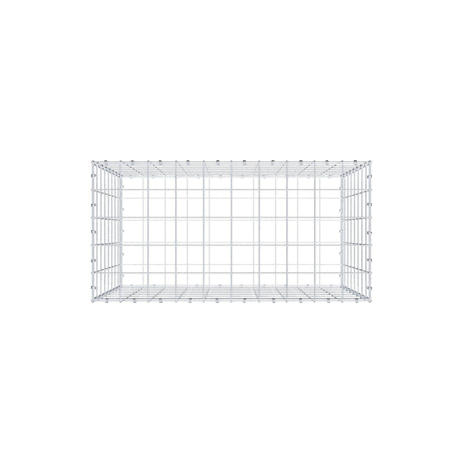 Gabion 100 cm x 80 cm x 50 cm (L x H x D), mesh size 10 x 10 cm, spiral ring