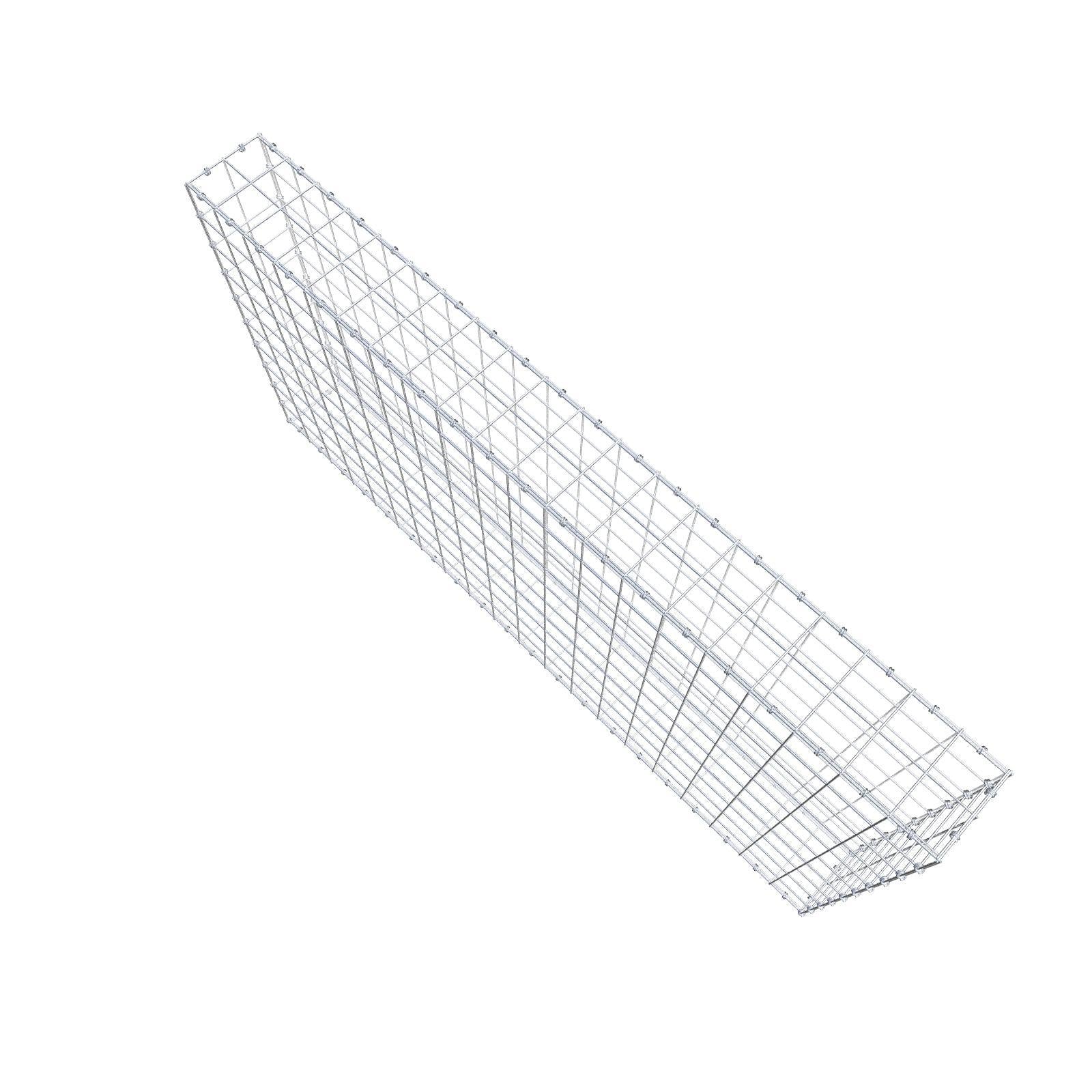 Gavión 200 cm x 100 cm x 20 cm (L x A x P), malla 10 x 10 cm, anillo en espiral