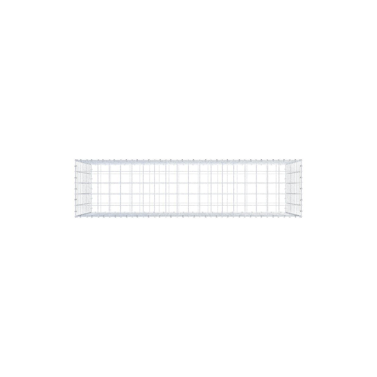 Gabbione 200 cm x 100 cm x 50 cm (L x H x P), maglia 10 x 10 cm, anello a spirale