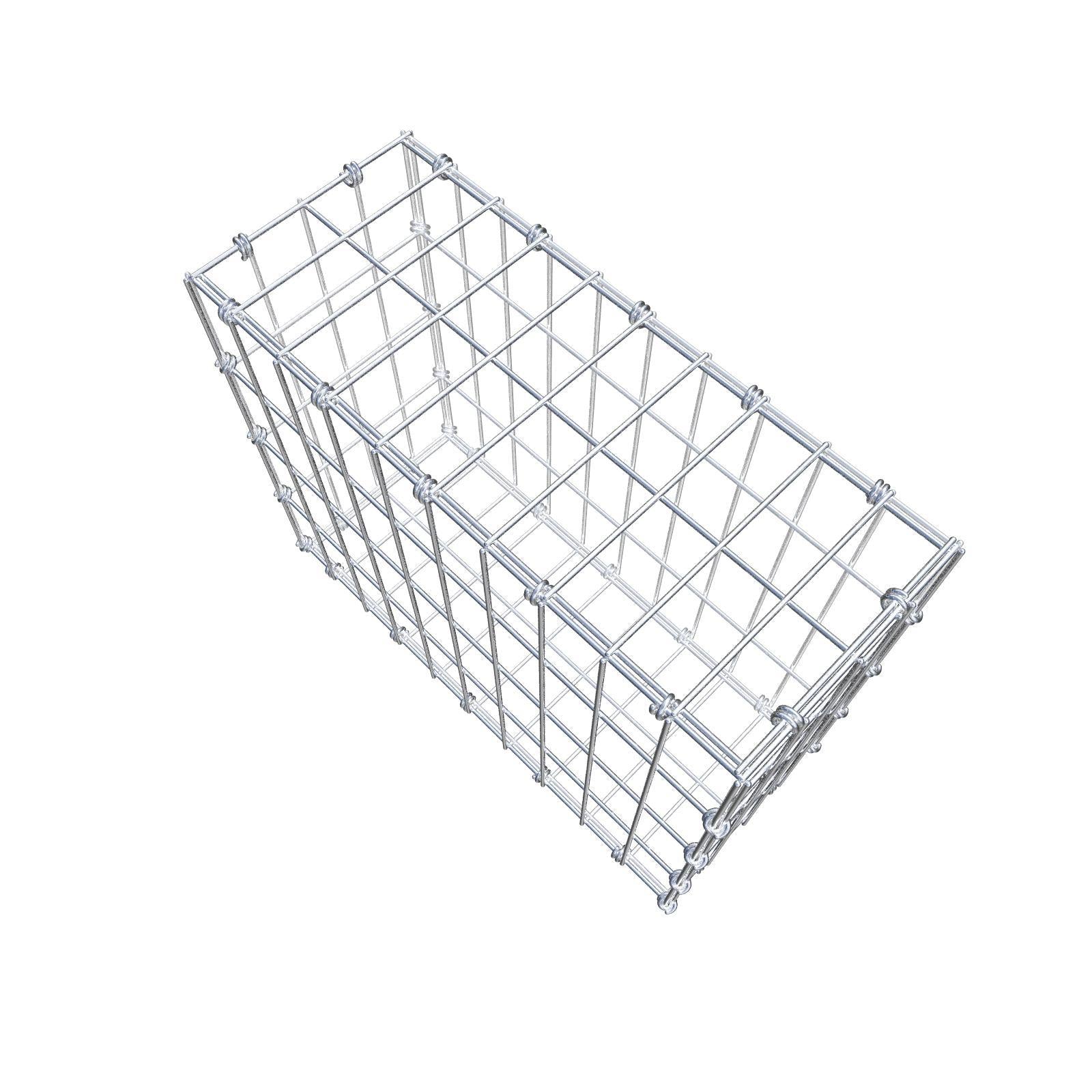 Gabbione 50 cm x 40 cm x 20 cm (L x H x P), maglia 5 x 10 cm, anello a spirale