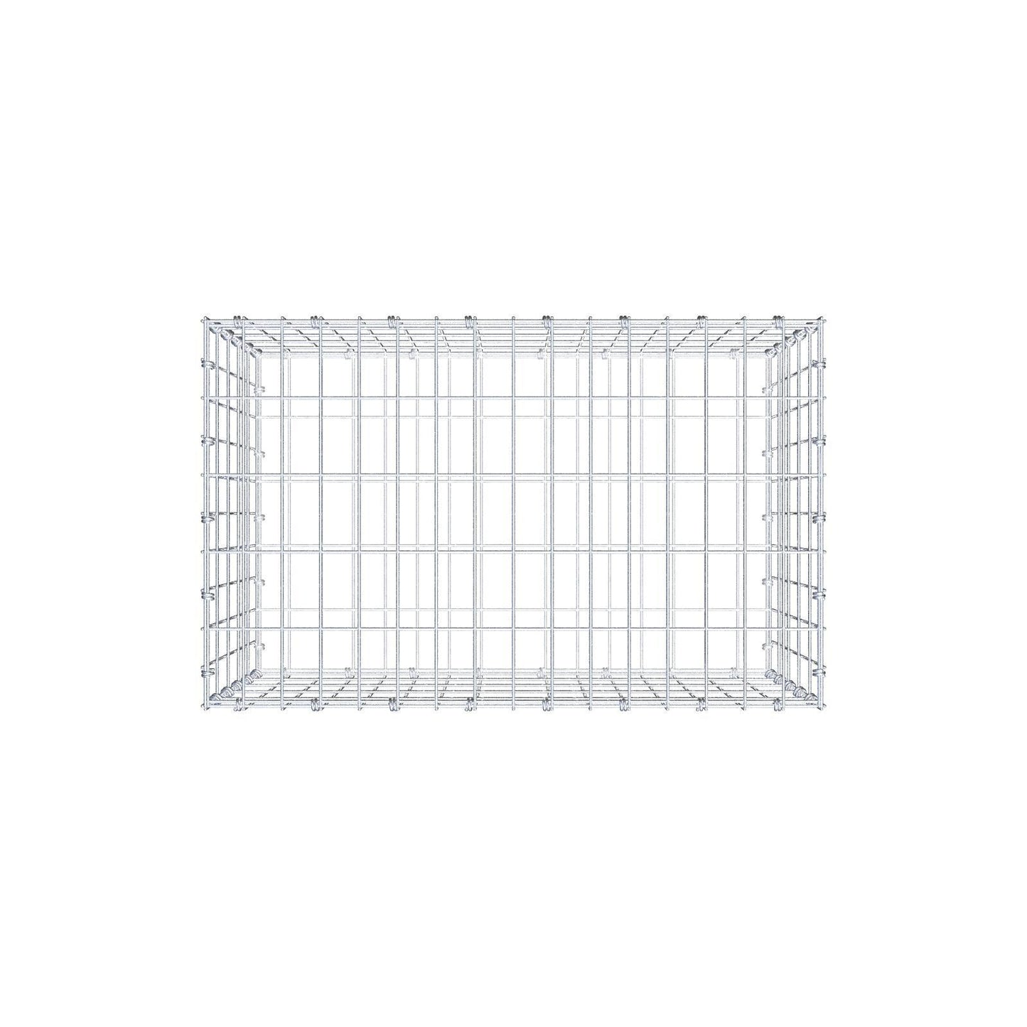 Schanskorf 80 cm x 50 cm x 50 cm (L x H x D), maaswijdte 5 x 10 cm, spiraalring