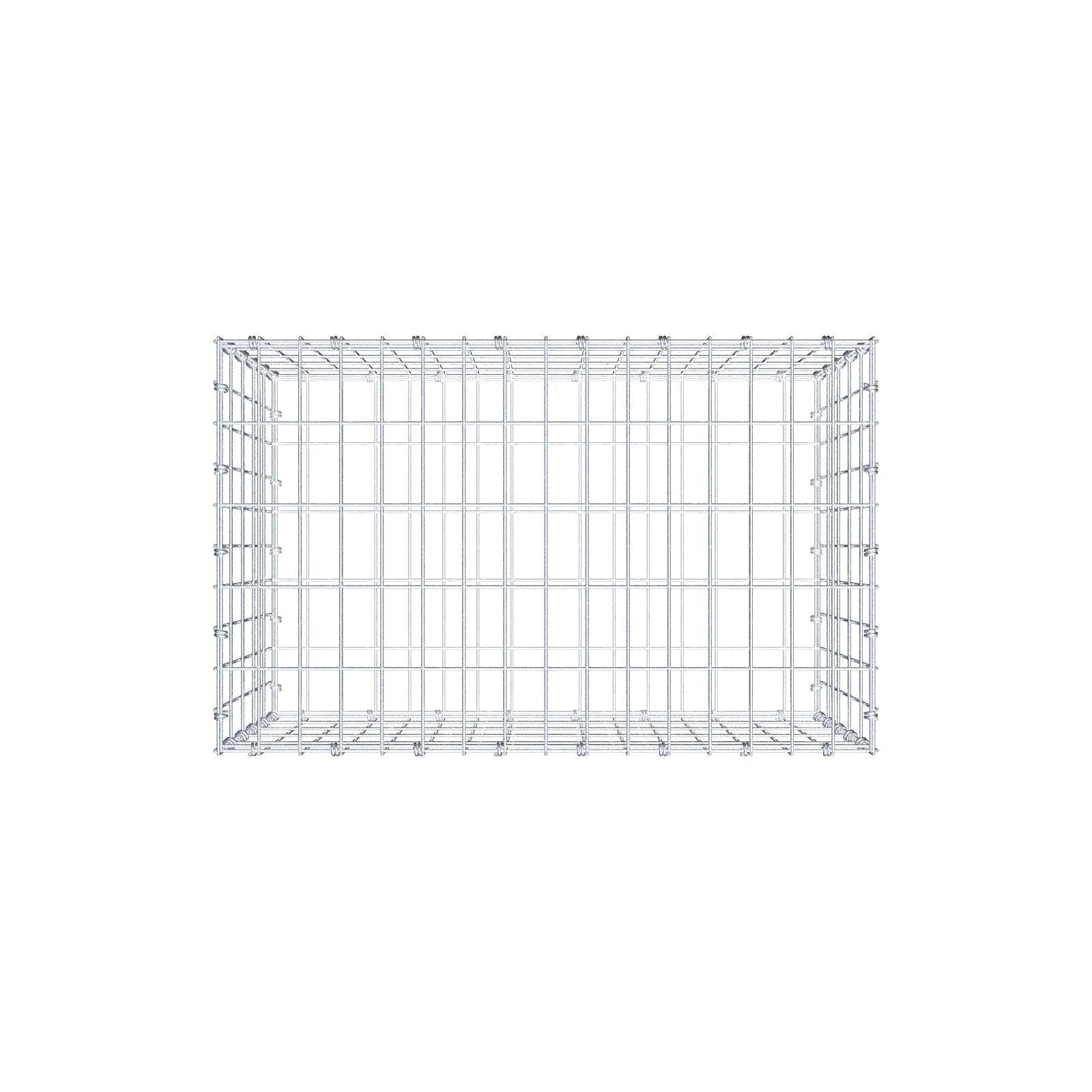 Gabbione 80 cm x 50 cm x 50 cm (L x H x P), maglia 5 x 10 cm, anello a spirale