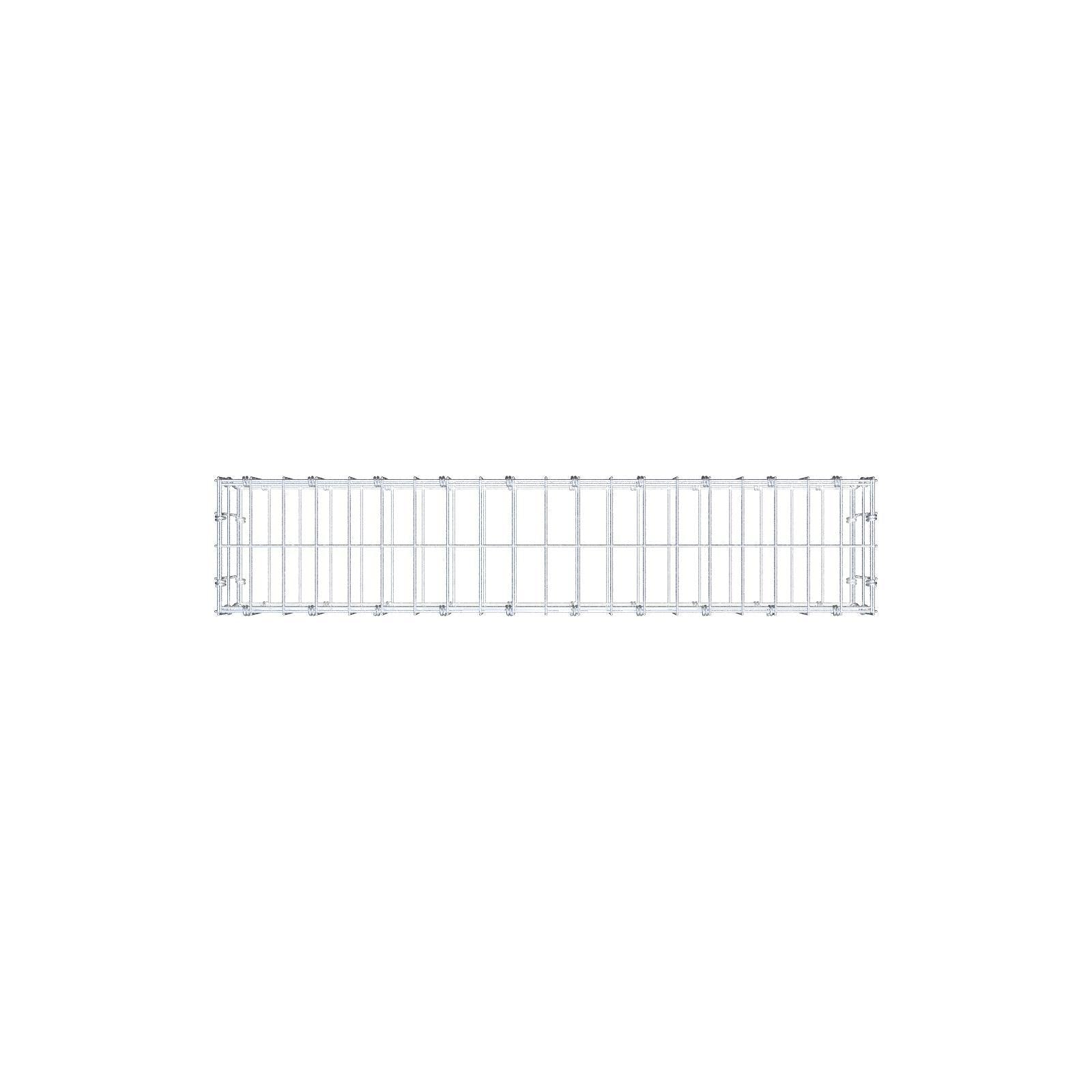 Gabbione 100 cm x 20 cm x 20 cm (L x H x P), maglia 5 x 10 cm, anello a spirale