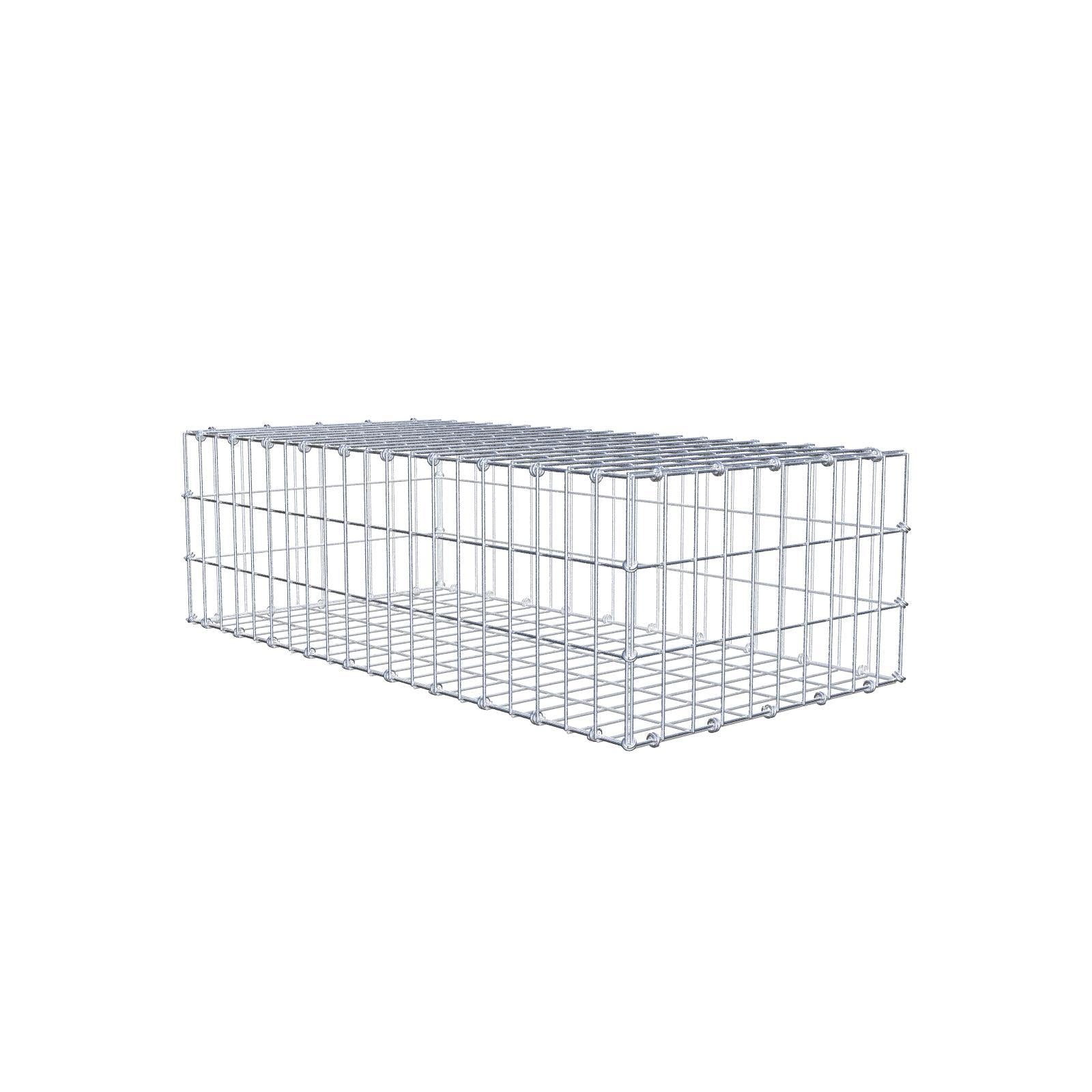 Gabion 100 cm x 30 cm x 50 cm (L x H x P), mailles 5 x 10 cm, anneau en spirale