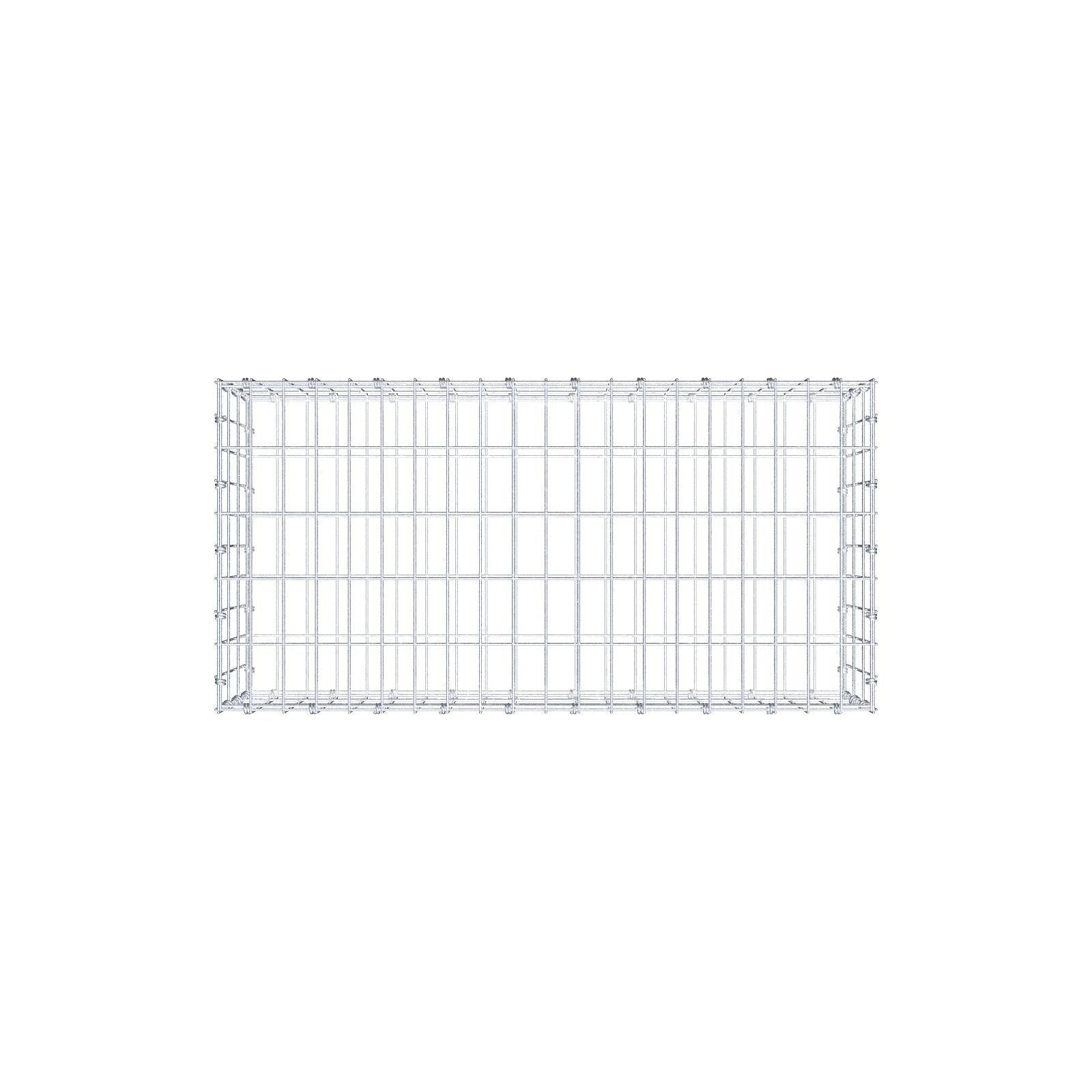 Gabion 100 cm x 30 cm x 50 cm (L x H x P), mailles 5 x 10 cm, anneau en spirale