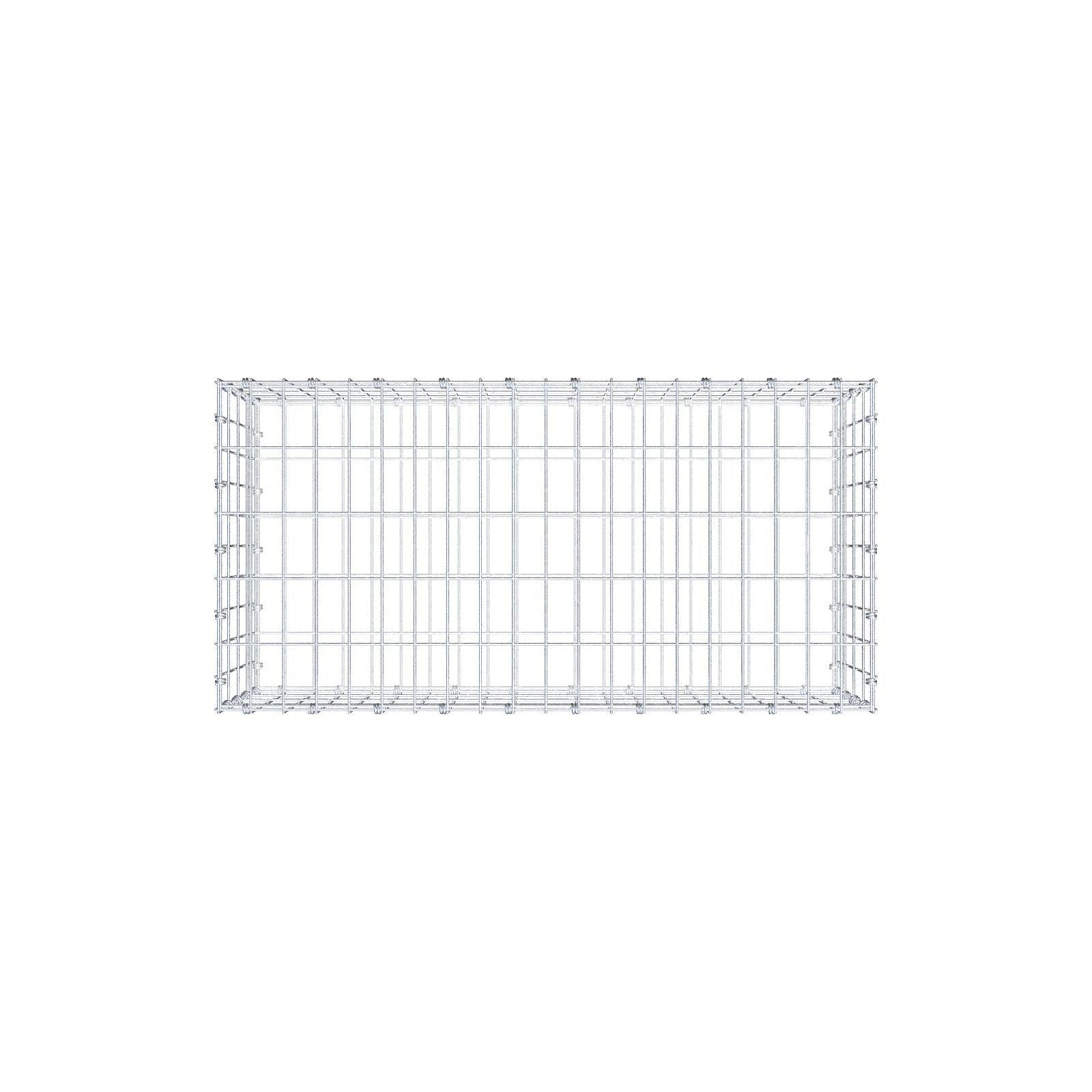 Gabbione 100 cm x 40 cm x 50 cm (L x H x P), maglia 5 x 10 cm, anello a spirale