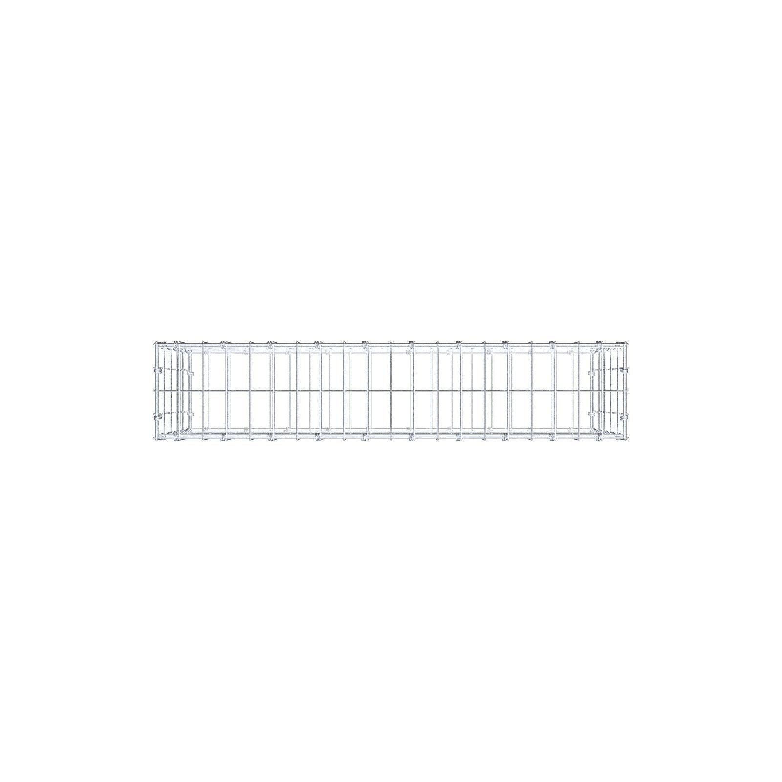 Gabion 100 cm x 50 cm x 20 cm (L x H x P), mailles 5 x 10 cm, anneau en spirale