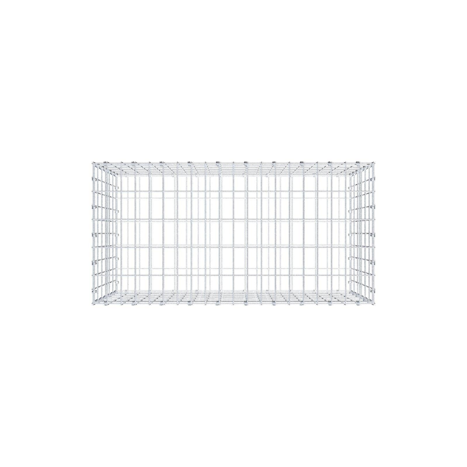 Gabion 100 cm x 60 cm x 50 cm (L x H x P), mailles 5 x 10 cm, anneau en spirale