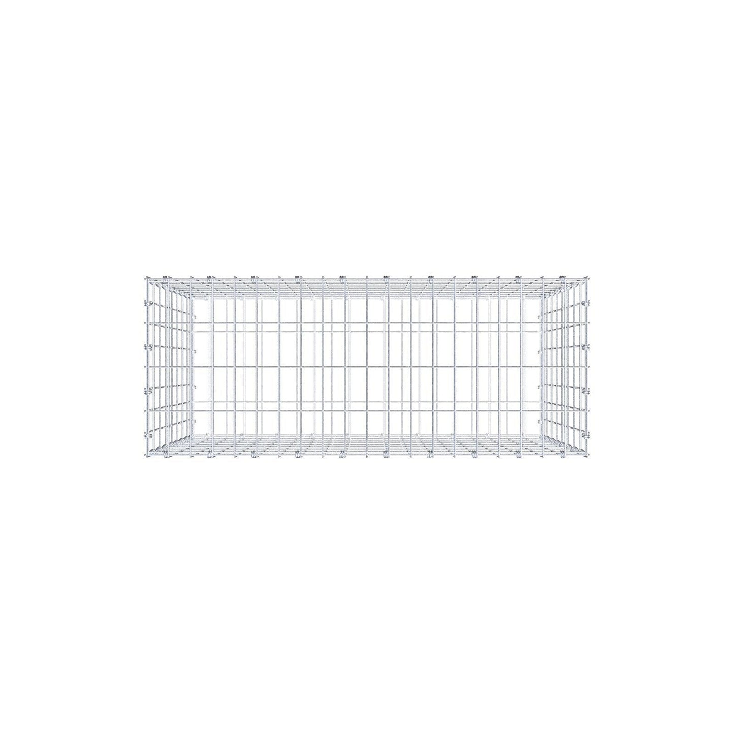 Gabion 100 cm x 80 cm x 40 cm (L x H x D), mesh size 5 x 10 cm, spiral ring