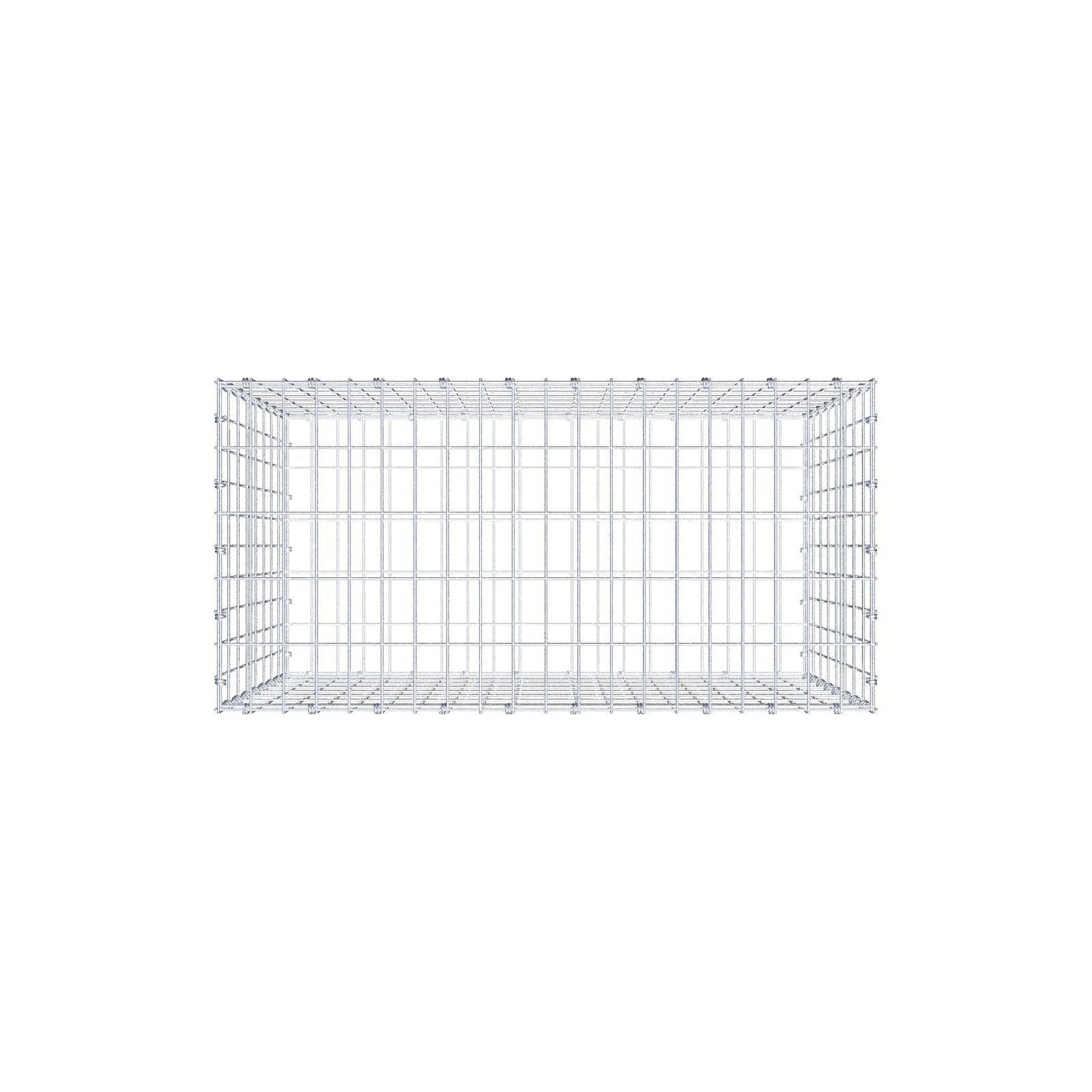Gabion 100 cm x 80 cm x 50 cm (L x H x D), mesh size 5 x 10 cm, spiral ring