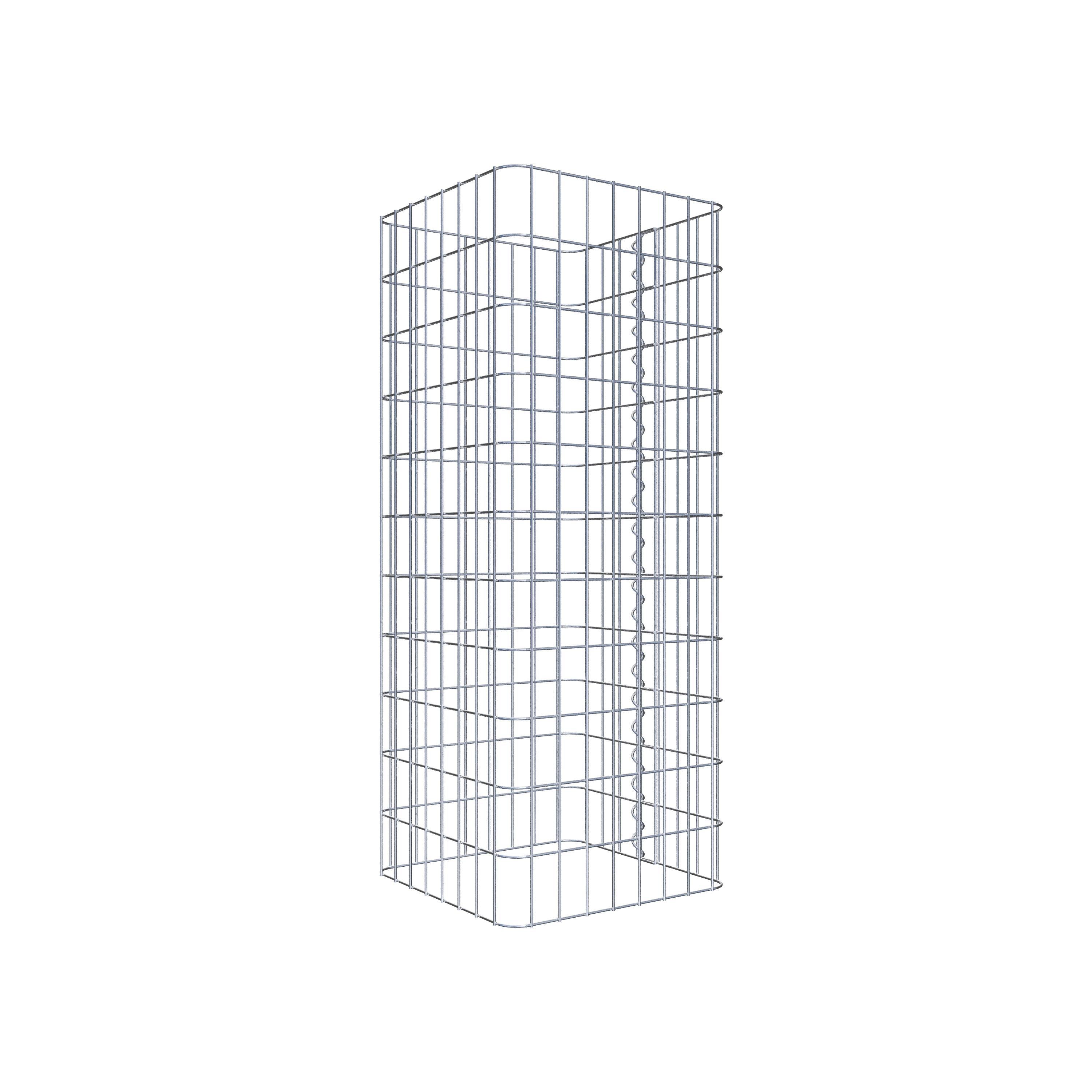 Coluna de gabião 42 x 42 cm, MW 5 x 10 cm quadrado