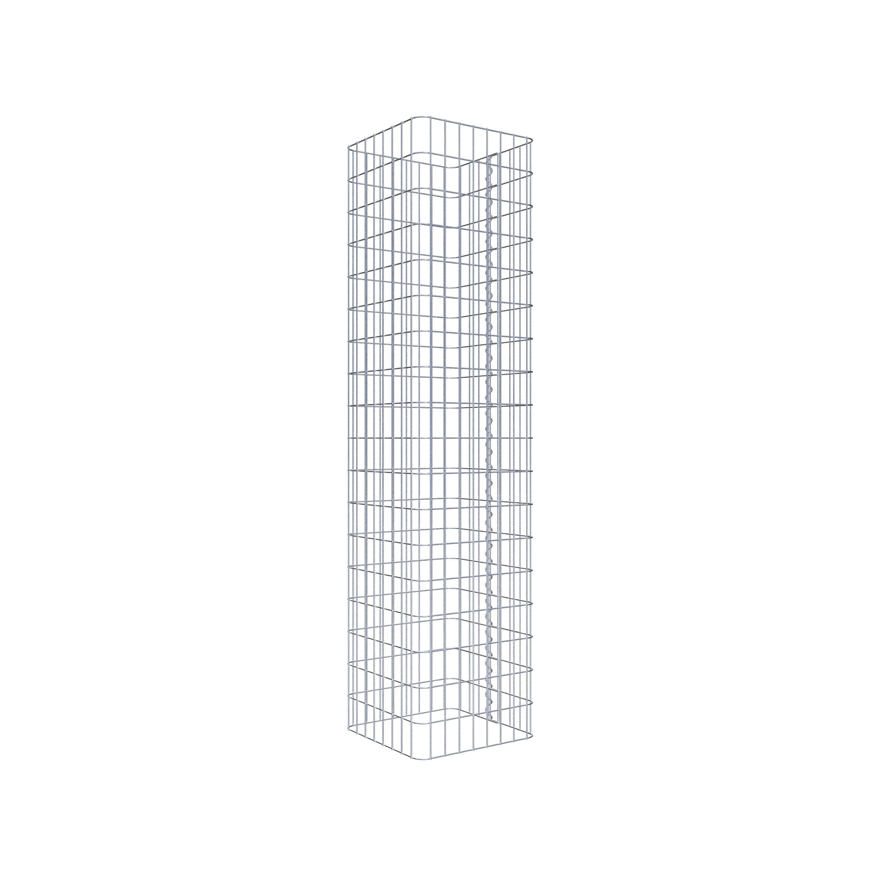 Coluna de gabião 42 x 42 cm, MW 5 x 10 cm quadrado